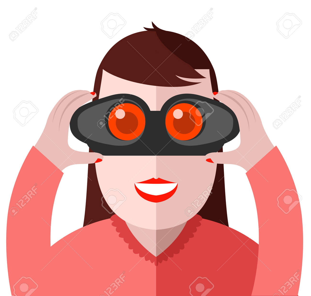 Man Looking Through Binoculars Search Binoculars Vector Illustration Royalty Free Cliparts Vectors And Stock Illustration Image 52730987