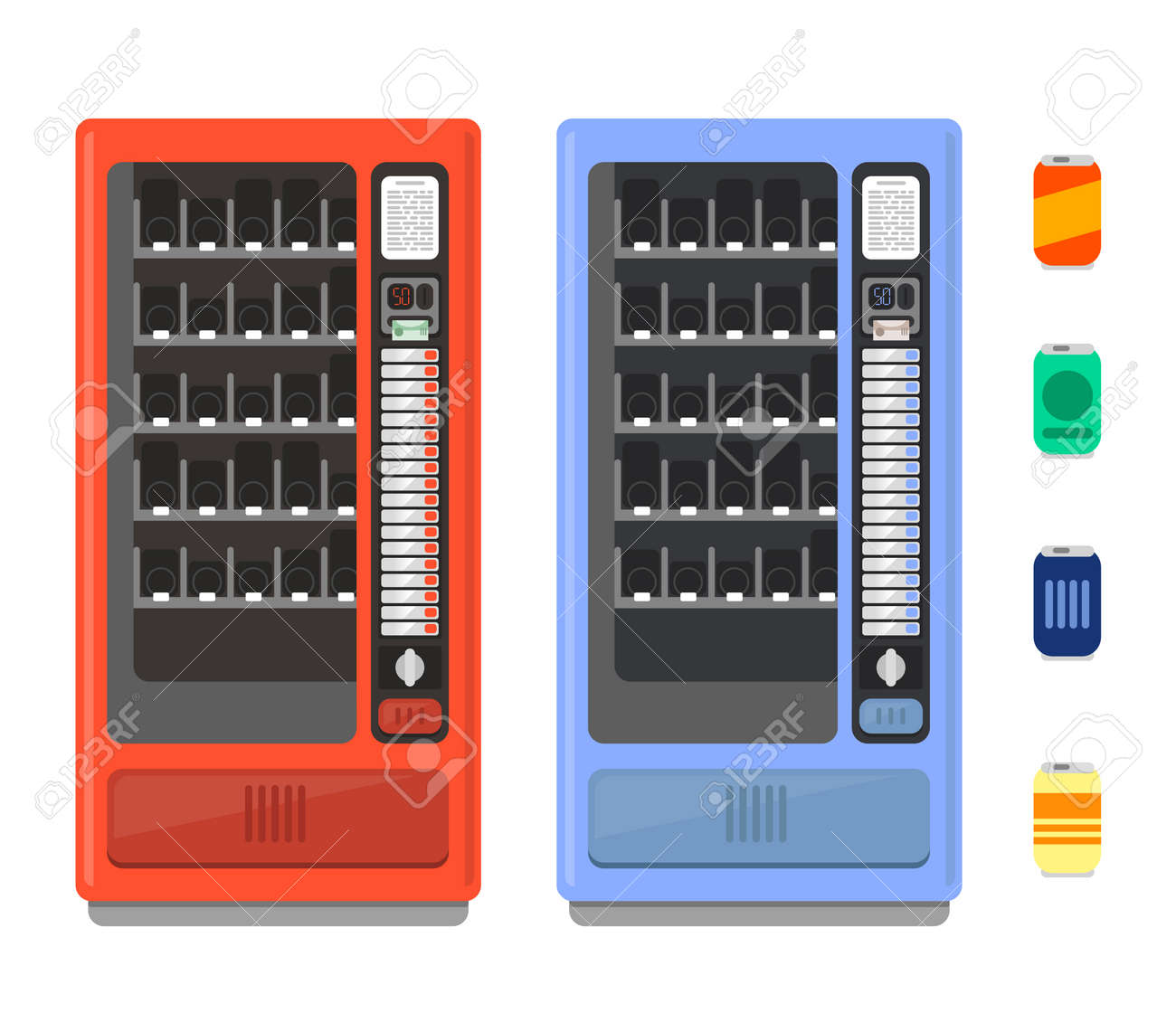 vending machine vector set
