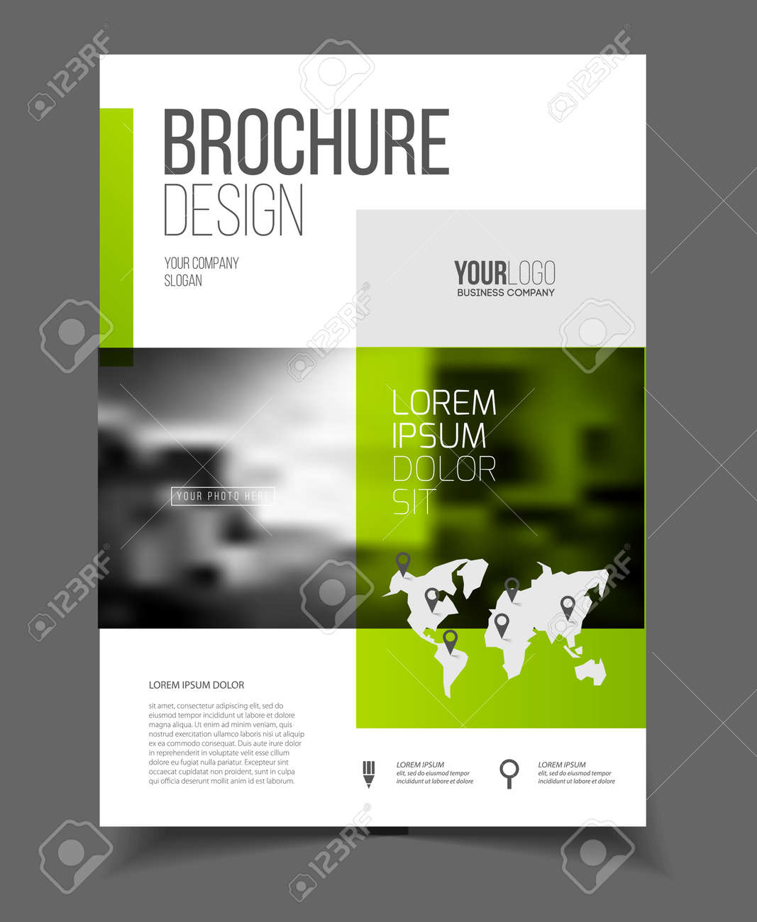 abstract business flyer design vector template in a4 size document simple flyer design