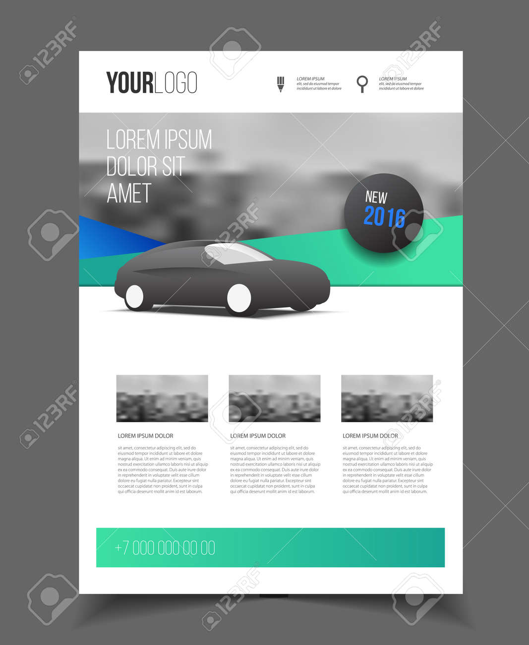 car brochure auto leaflet brochure flyer template a4 size design
