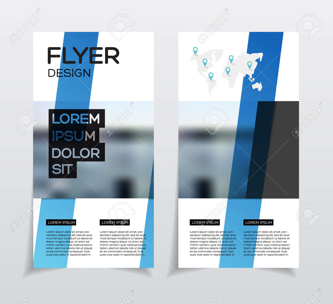 business brochure design annual report vector illustration template