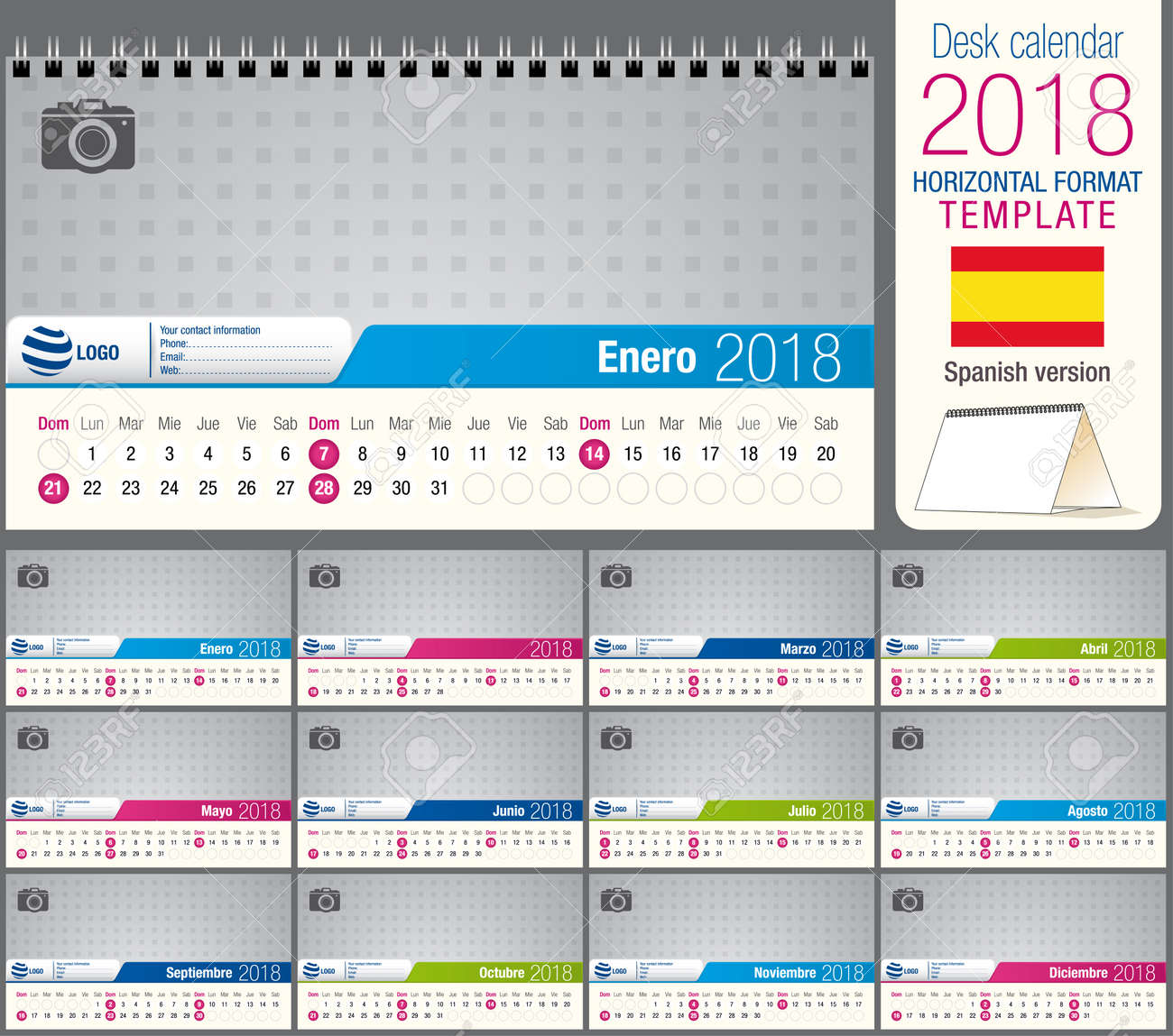 useful desk triangle calendar 2018 template ready for printing 12 x 12 calendar template