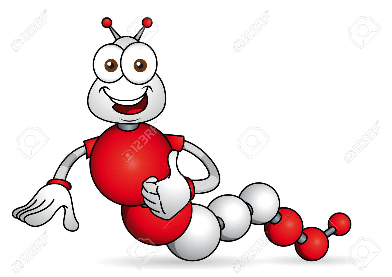 漫画のキャラクター ペルーの国旗の色の球によって形成される手でワームの似顔絵 ベクトル画像 のイラスト素材 ベクタ Image