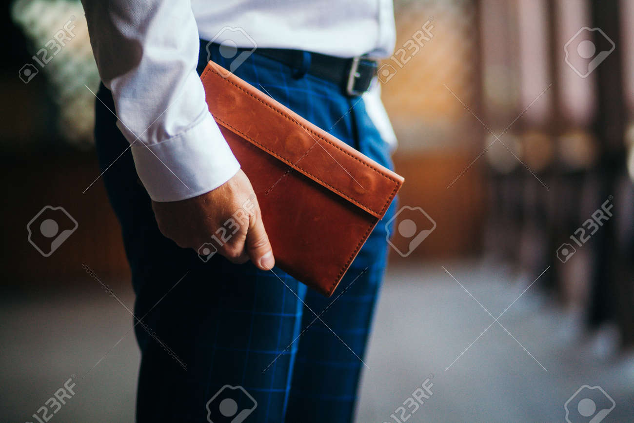 man with a purse