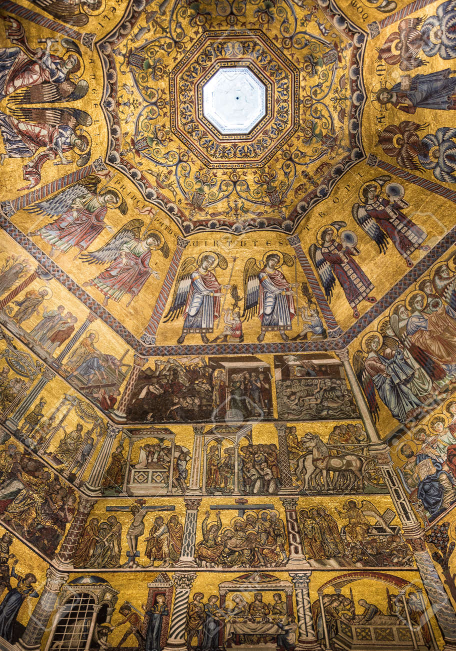 Ceiling Painting Of The Baptistery Of San Giovanni Florence