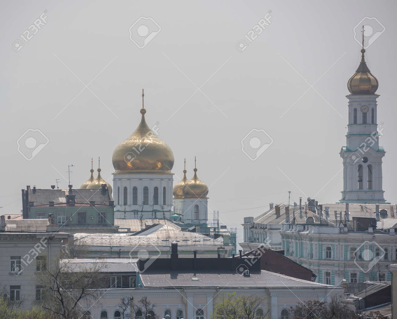 Veduta della città di rostov-on-don, con una vista a volo d'uccello - 55892645