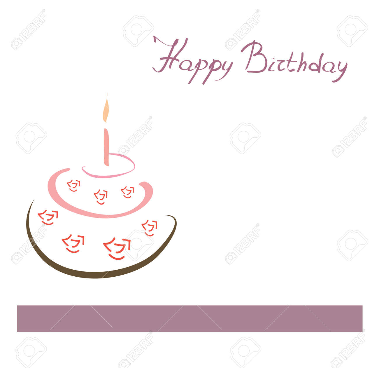 Happy Birthday Card With Cake And Copy Space Royalty Free Cliparts Vectors And Stock Illustration Image 21894387