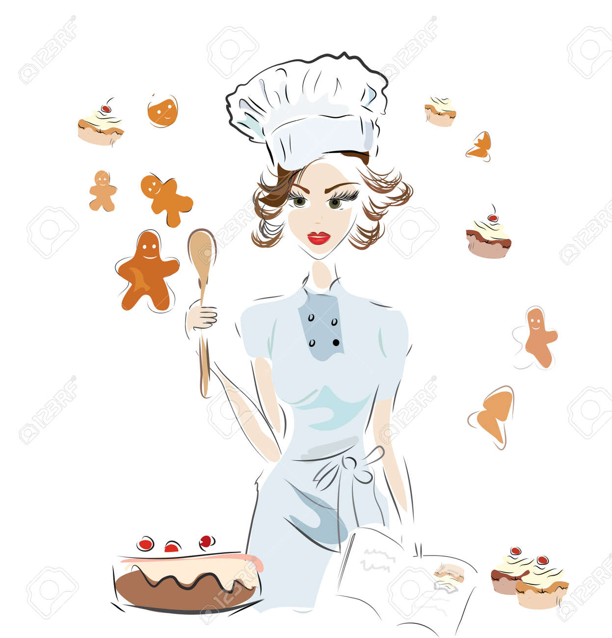 Profession Of The Cook Boy Baker In Chef Hat With Cookie Cutter Stock Photo Image Of Baby Cookie 119295242