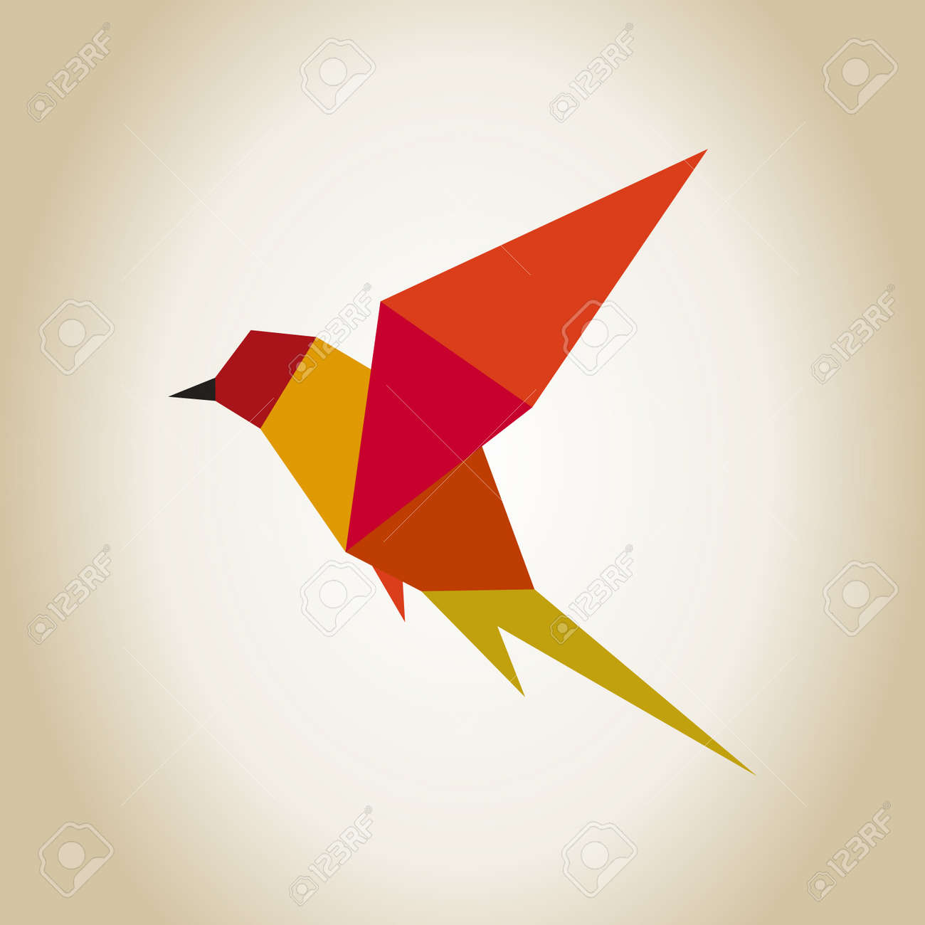 abstraction a bird in flight a vector illustration royalty free