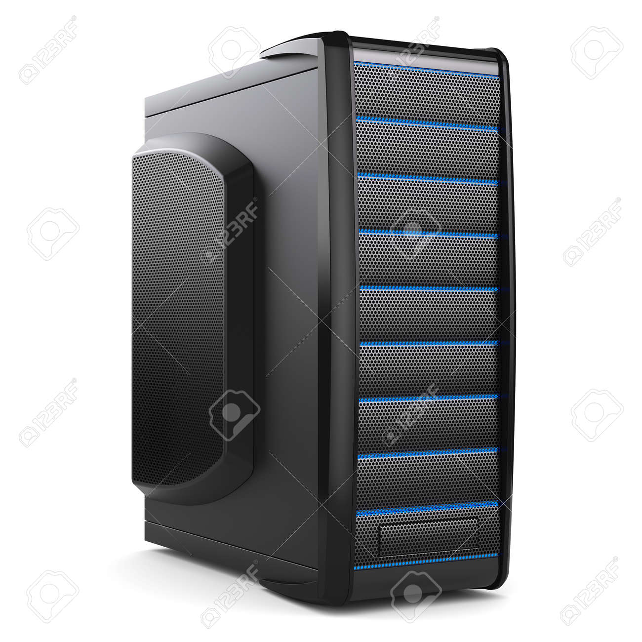 Server Tower Box Black Desktop Pc Isolated On White Background Stock Photo Picture And Royalty Free Image Image 43553127