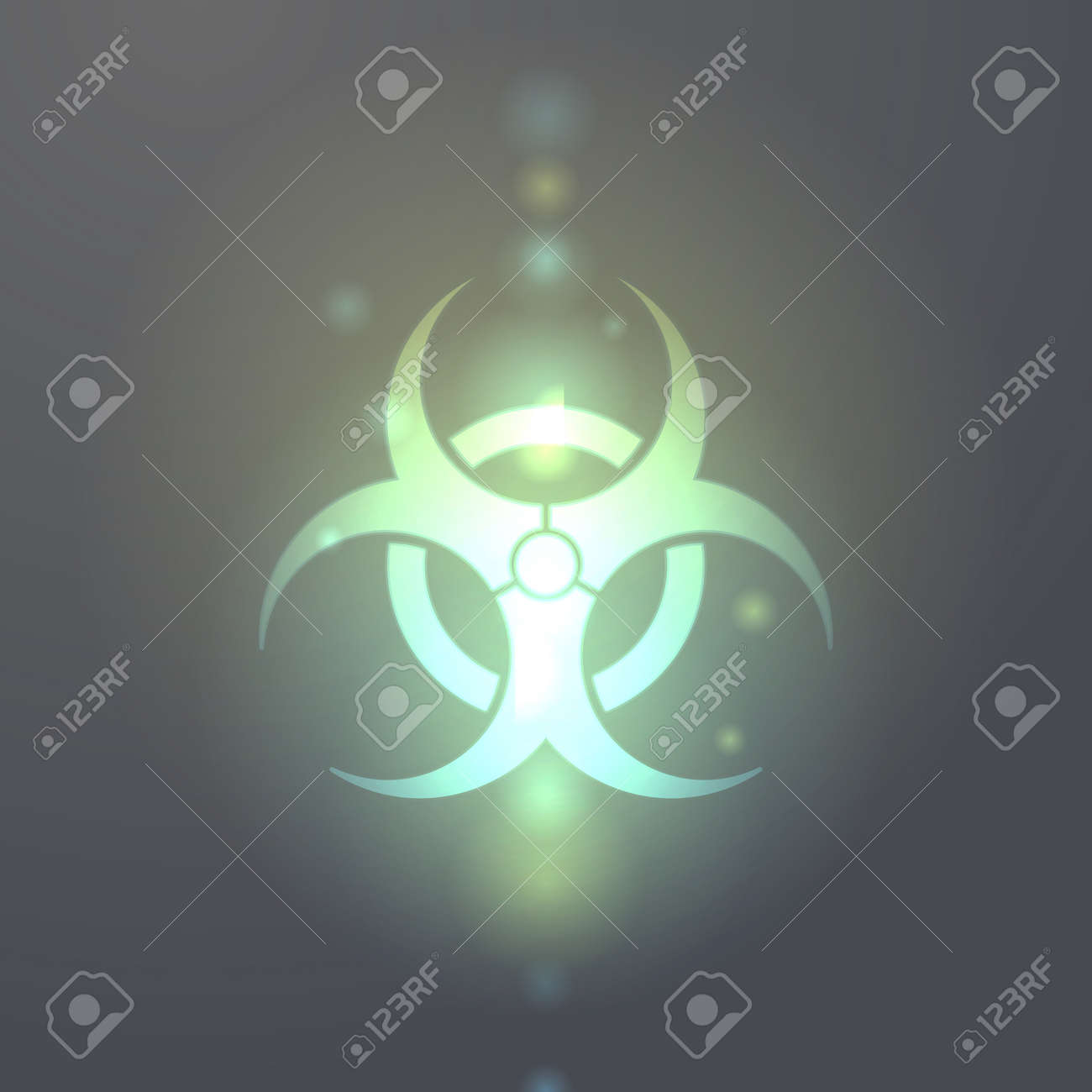 光る素材背景にバイオ ハザード シンボル バイオ ハザード アイコン のイラスト素材 ベクタ Image