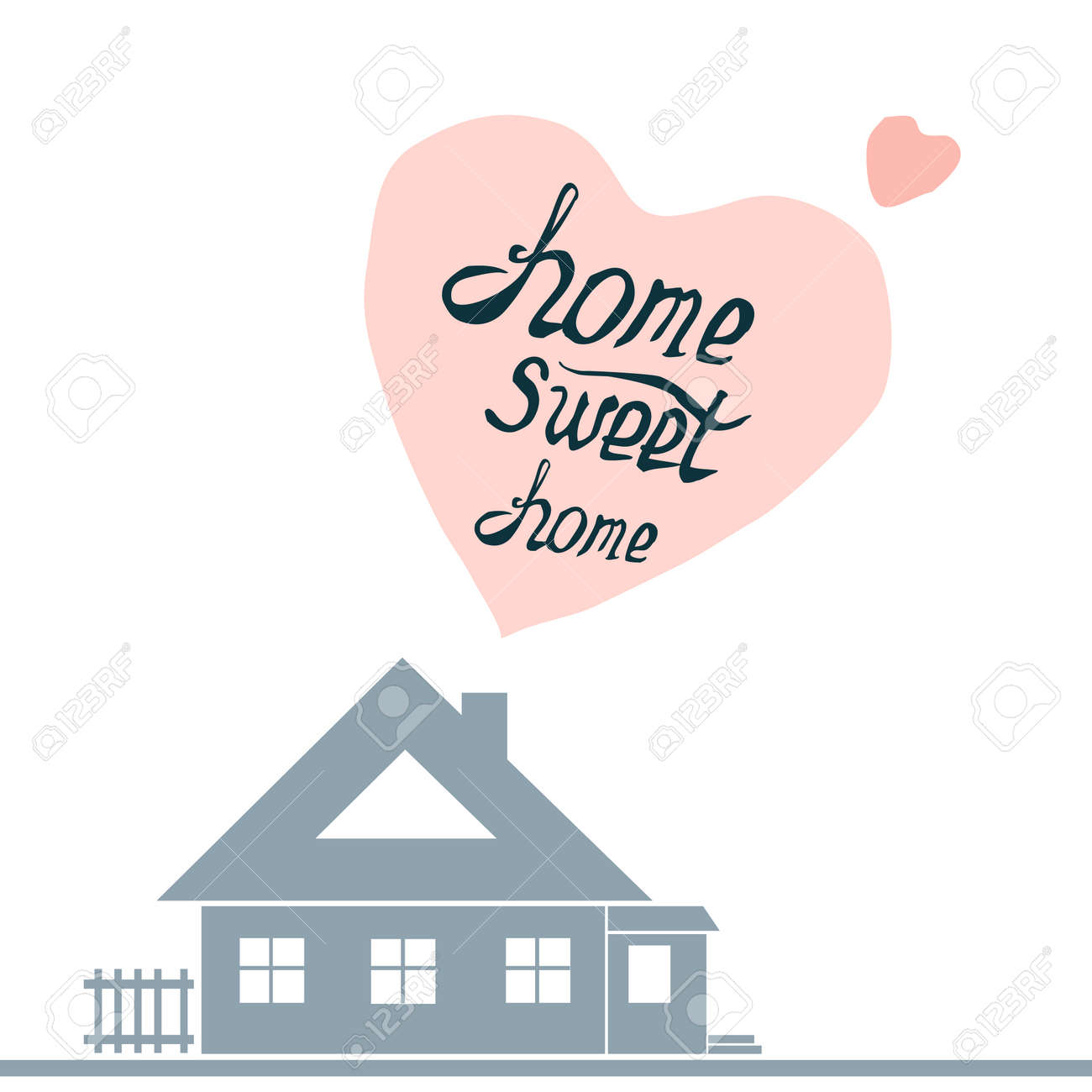 Home Sweet Home Vintage vintage cute illustration with hand-drawn lettering.home sweet Home Sweet Home Vintage vintage cute illustration with hand-drawn lettering.home sweet