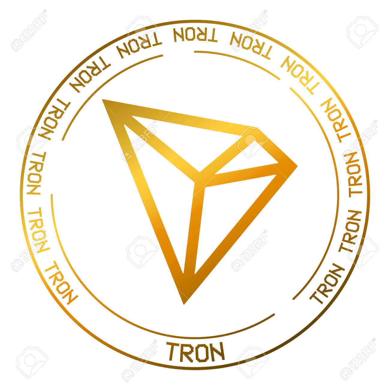 Tron Trx Cryptocurrency 벡터 기호. 블록 체인 플랫 골든 로고 로열티 무료 사진, 그림, 이미지 그리고  스톡포토그래피. Image 188669570
