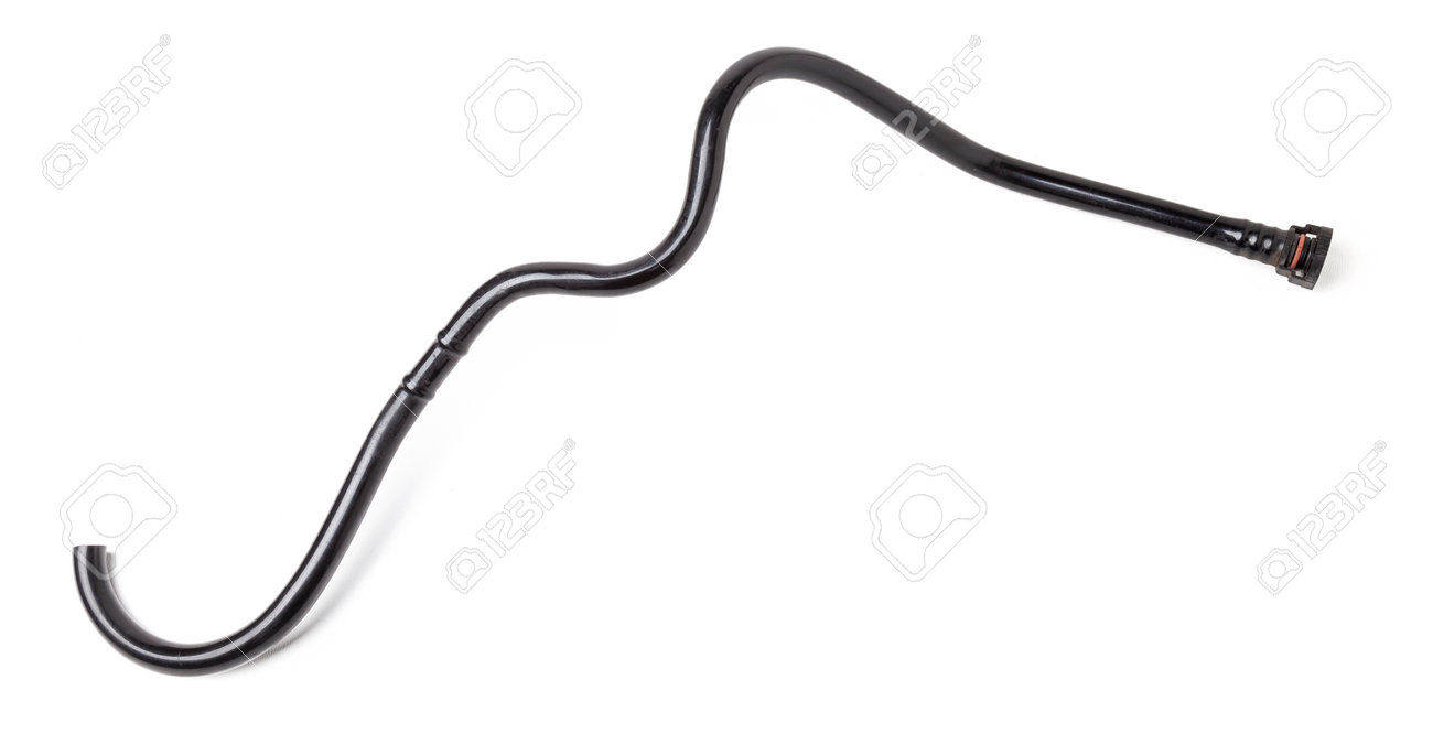 A plastic pipe is part of the vehicle's fuel system, which supplies gasoline under pressure to the cylinders of car engine. Spare parts for sale in auto service. - 169388034 A plastic pipe is part of the vehicle's fuel system, which supplies gasoline under pressure to the cylinders of car engine. Spare parts for sale in auto service. - 169388034