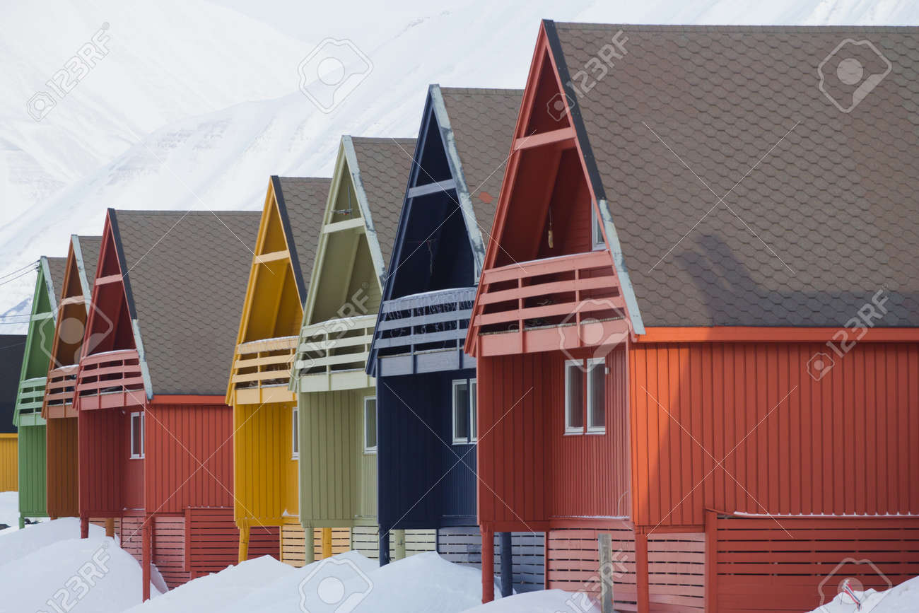 A city details of Longyearbyen - the most Northern settlement in the world. Spitsbergen Svalbard. Norway. - 53960597 A city details of Longyearbyen - the most Northern settlement in the world. Spitsbergen Svalbard. Norway. - 53960597