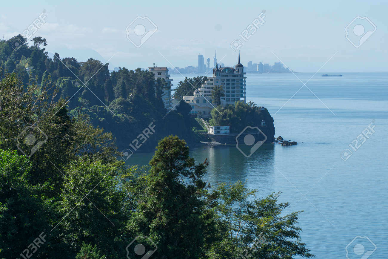 The sea view from the Botanical Gardens in Batumi, Georgia. - 77010496 The sea view from the Botanical Gardens in Batumi, Georgia. - 77010496