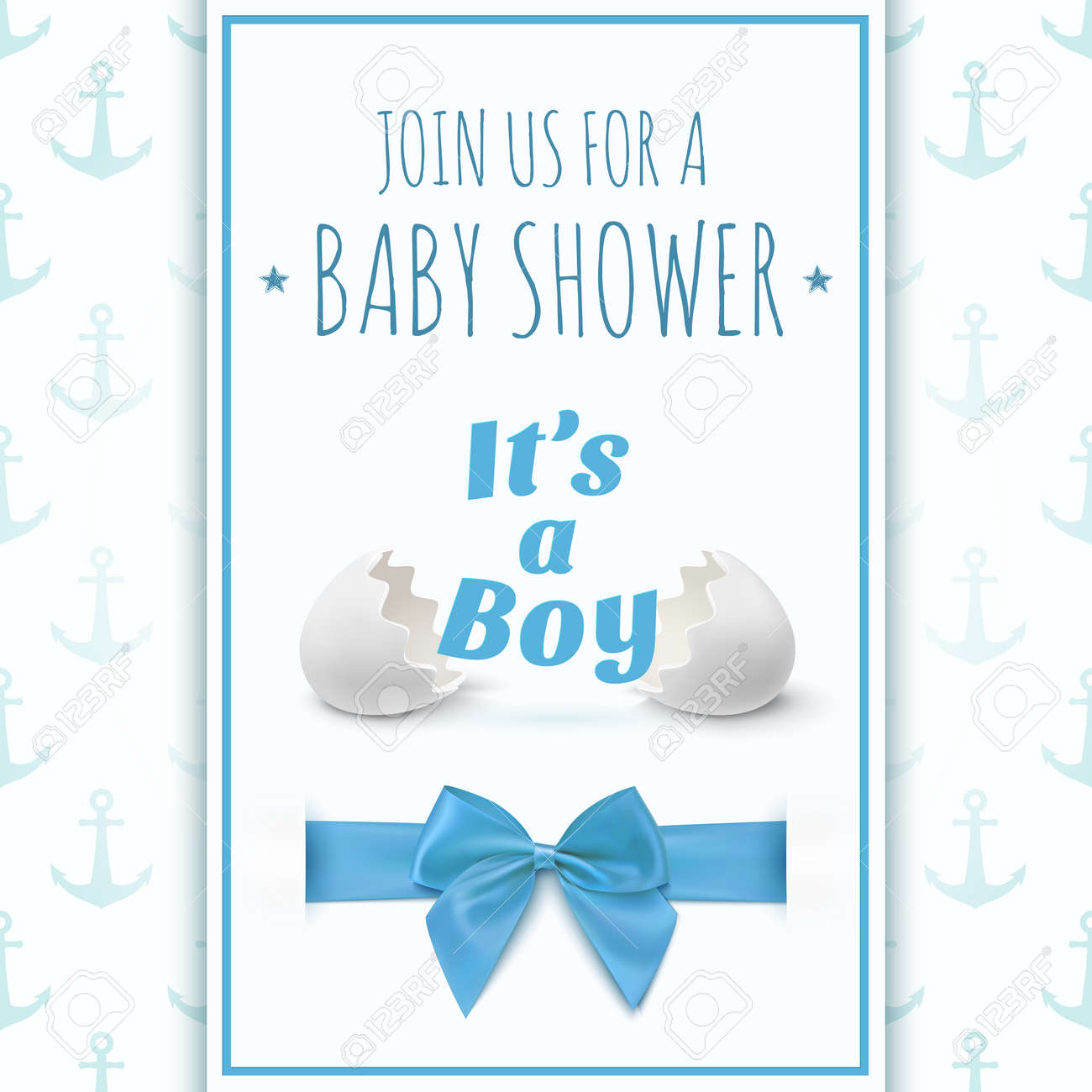 its a boy template for baby shower celebration or baby