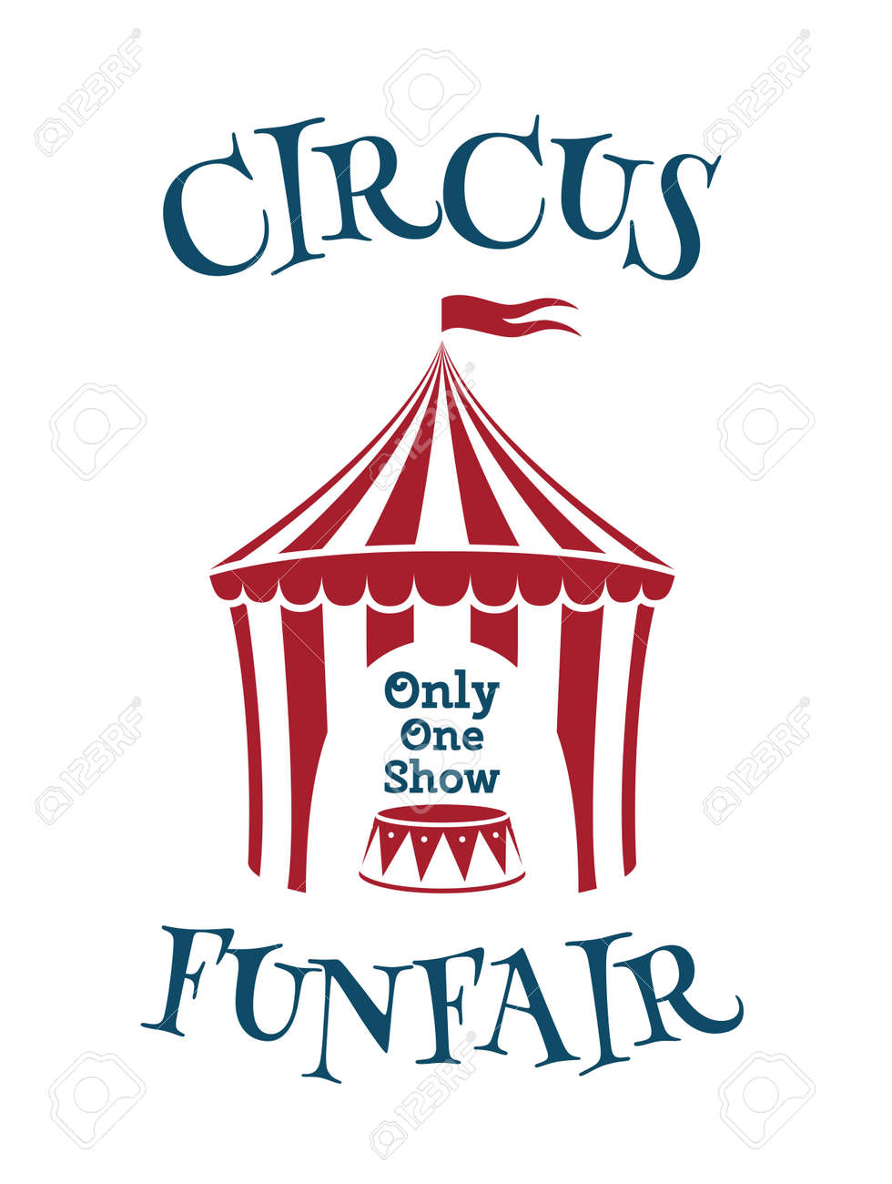 Einfache Vorlage Fur Zirkus Jahrmarkt Plakat Einladung Zur Show Vektor Illustration Lizenzfrei Nutzbare Vektorgrafiken Clip Arts Illustrationen Image 42444909