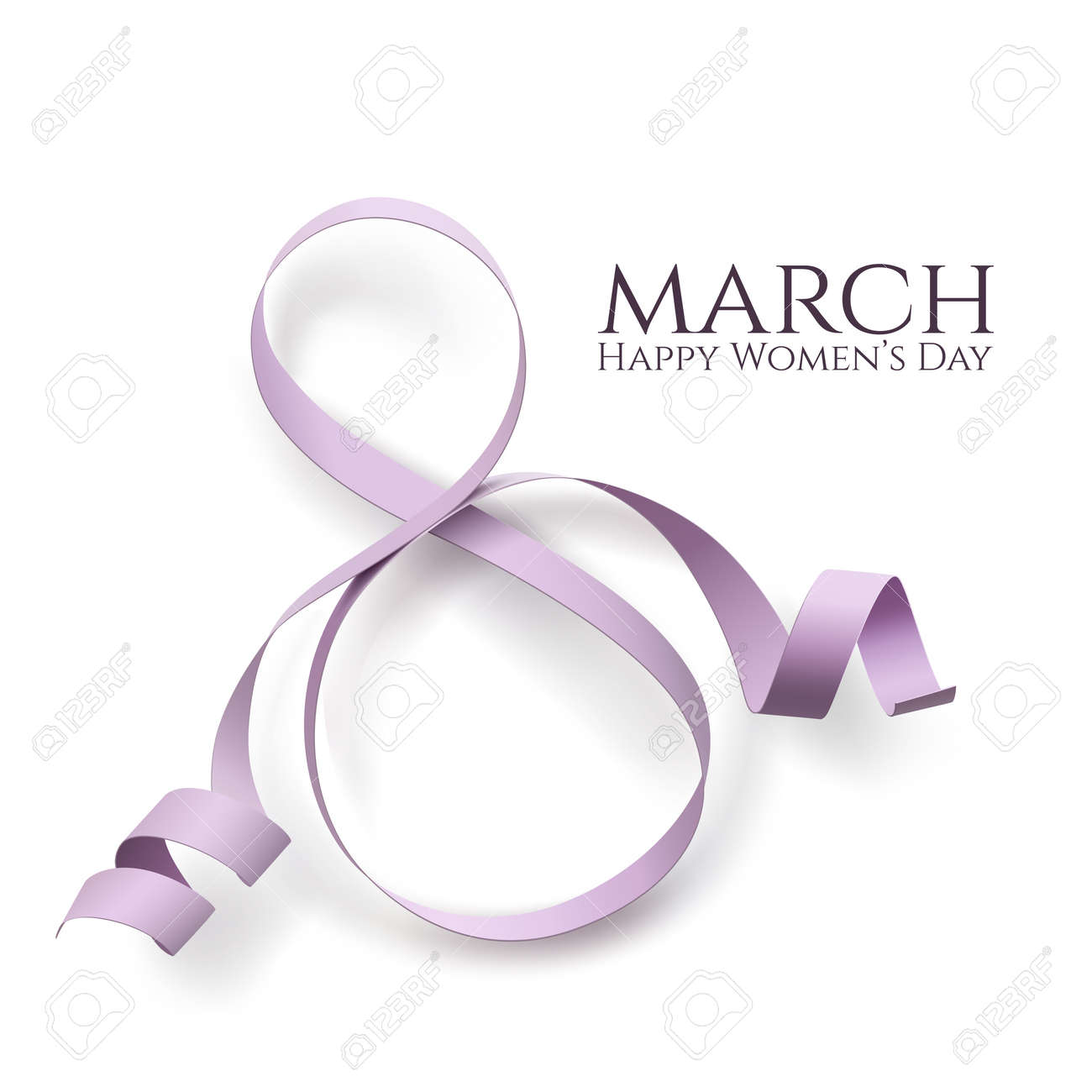 March 8 greeting card. Background template for International Womens Day. Vector illustration. - 52224002 March 8 greeting card. Background template for International Womens Day. Vector illustration. - 52224002