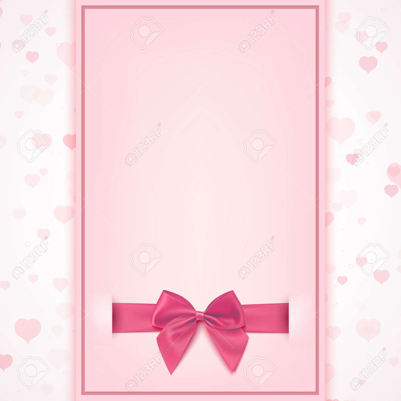 Blank greeting card template for baby girl shower celebration, birthday, or baby girl announcement card, Valentines day, Womens day, Mothers day. Vector illustration. - 53357246 Blank greeting card template for baby girl shower celebration, birthday, or baby girl announcement card, Valentines day, Womens day, Mothers day. Vector illustration. - 53357246