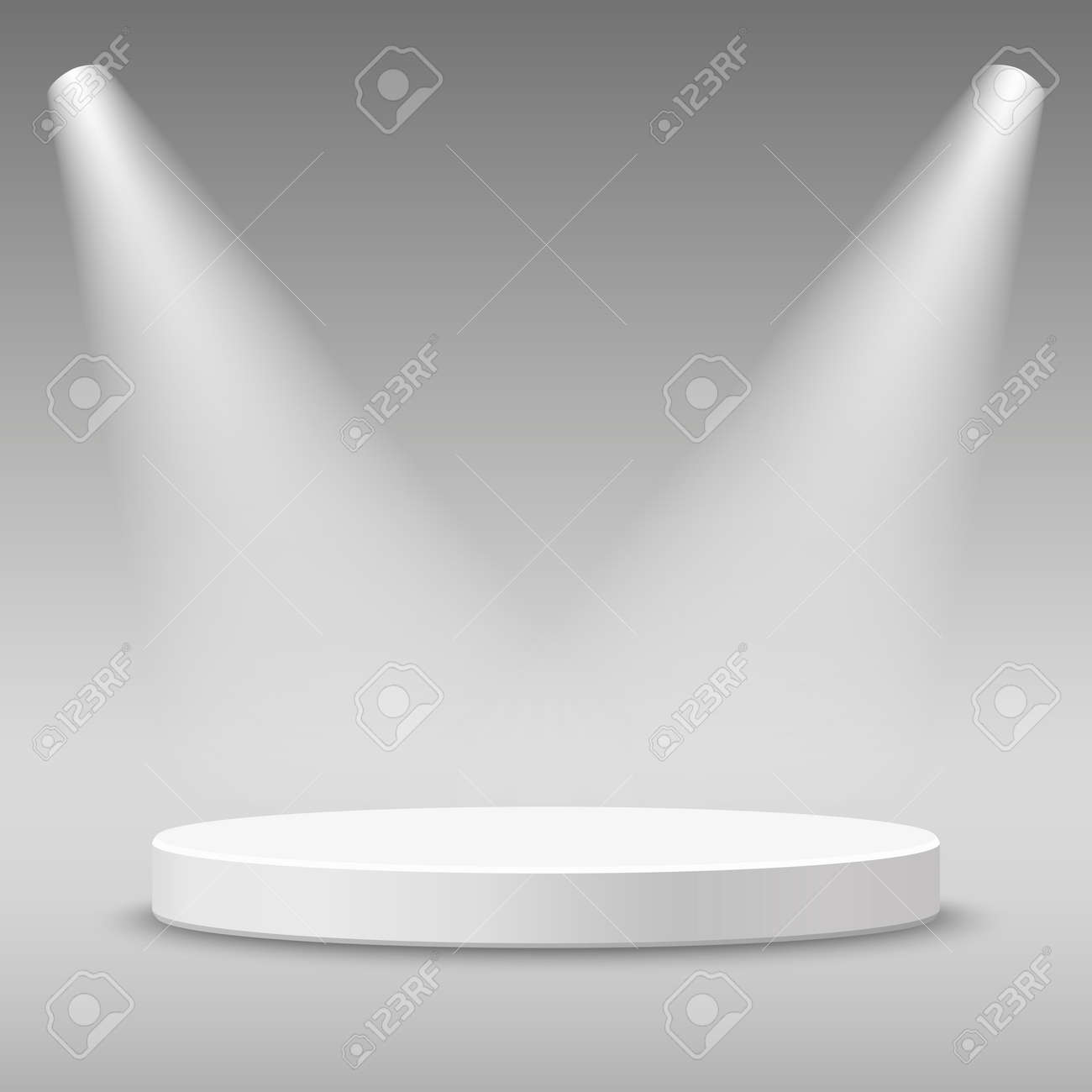 Illuminated round stage podium pedestal. illustration. - 53902027 Illuminated round stage podium pedestal. illustration. - 53902027