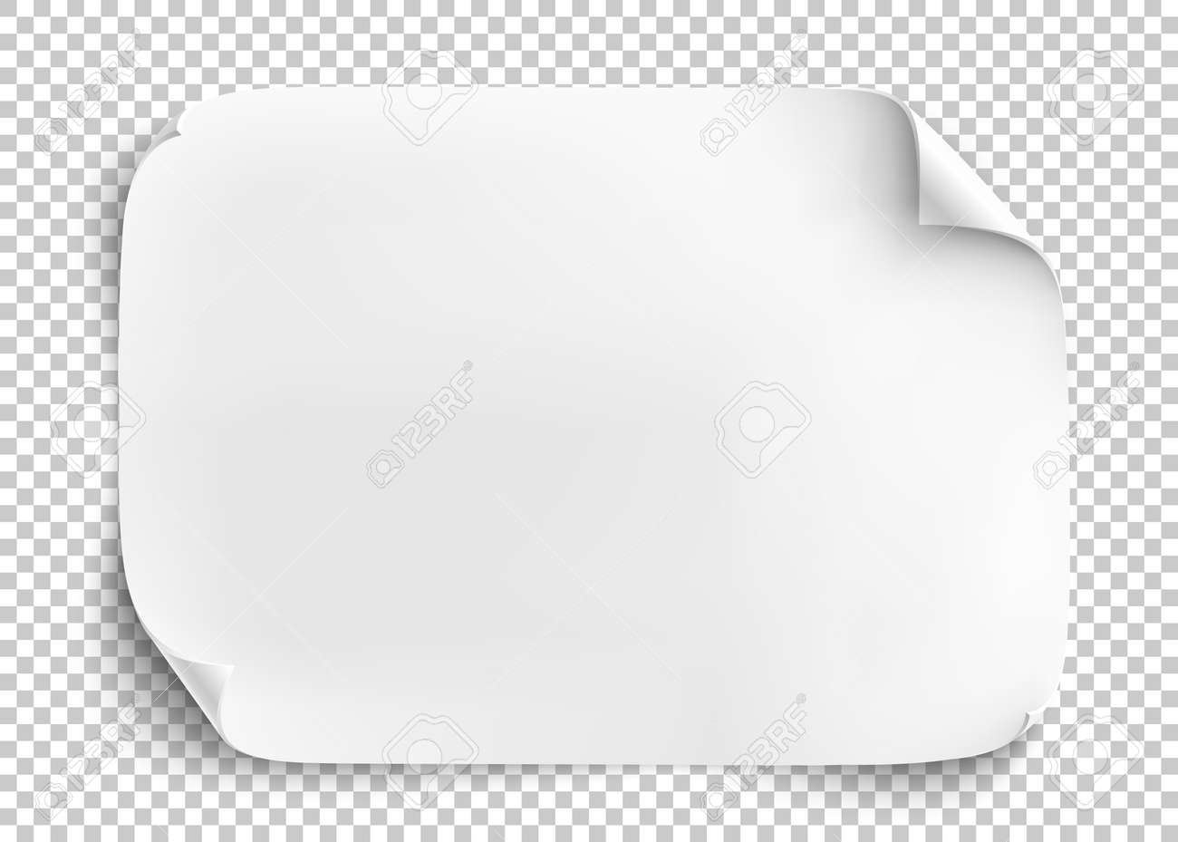 White sheet of paper on transparent background. - 59302556 White sheet of paper on transparent background. - 59302556