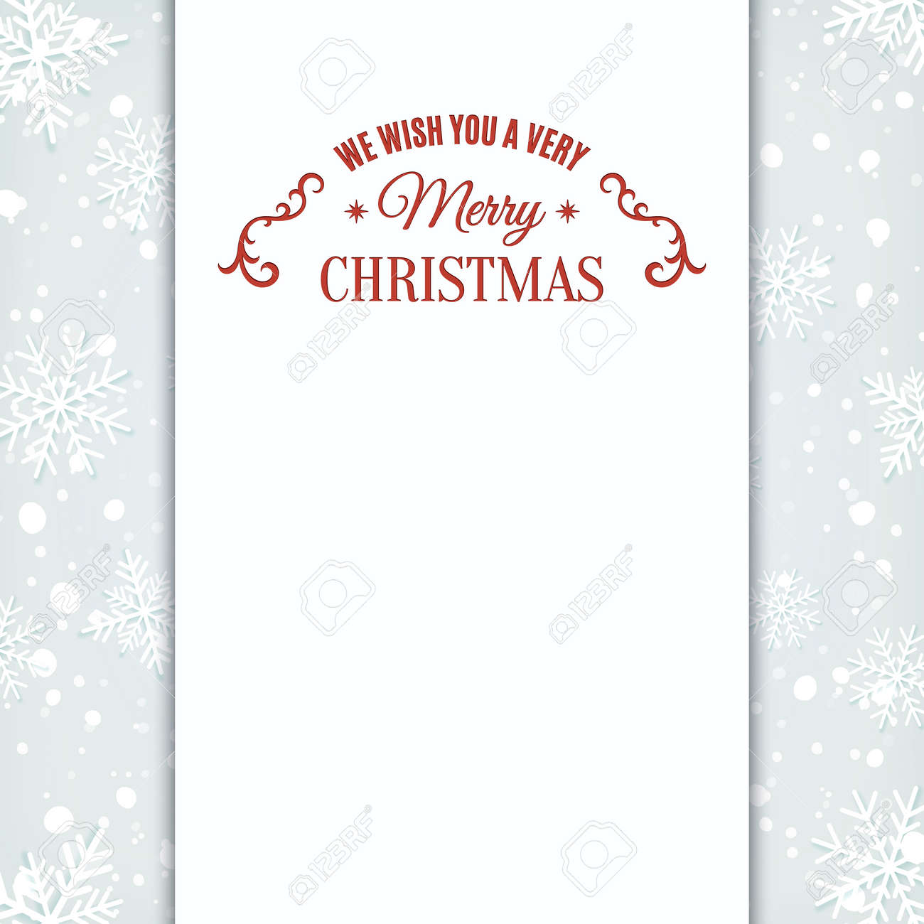 christmas greeting card invitation template with snowflakes snowflake invite template