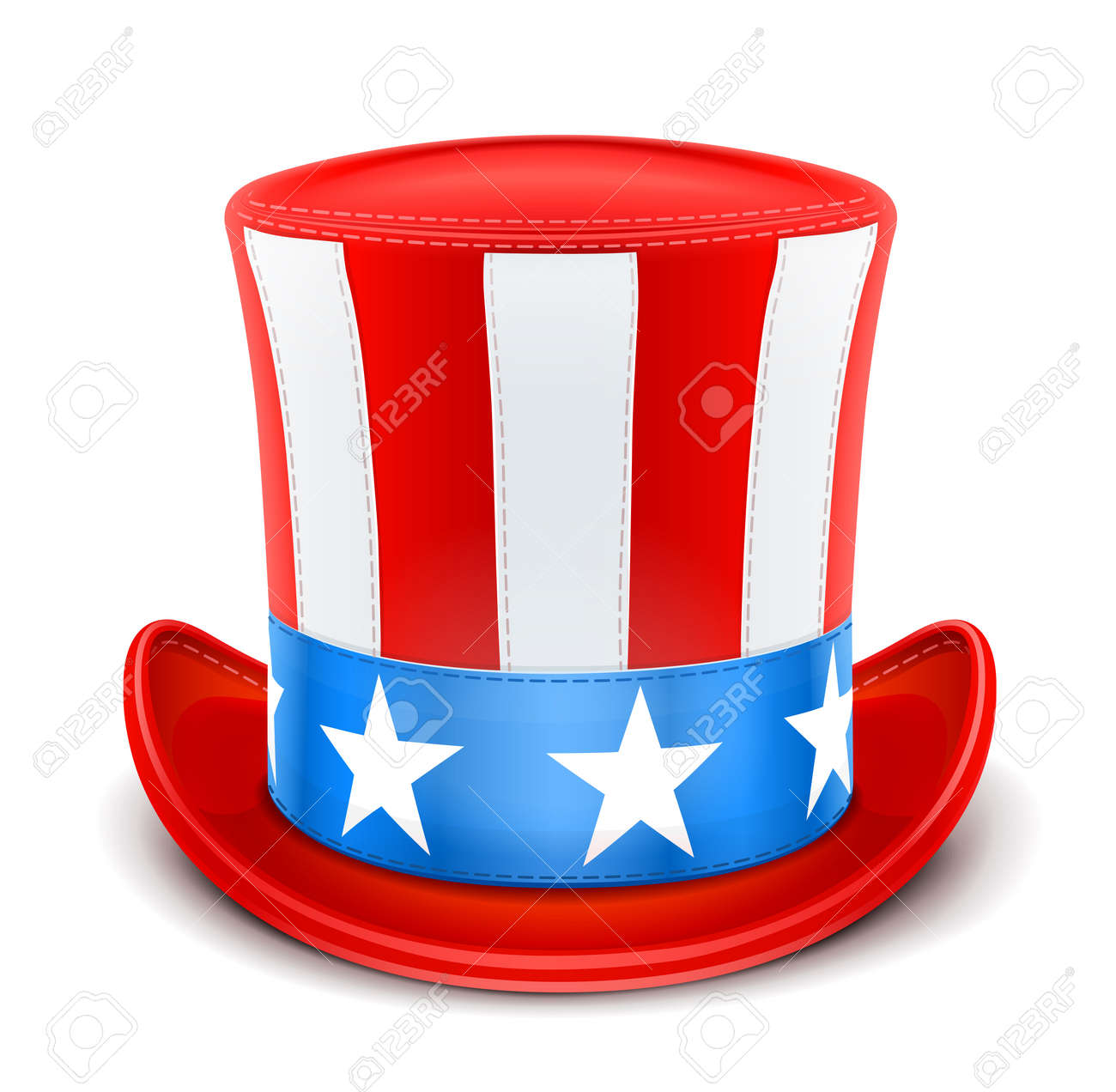 Usa Top Hat For Independence Day Vector Illustration Isolated Royalty Free Cliparts Vectors And Stock Illustration Image