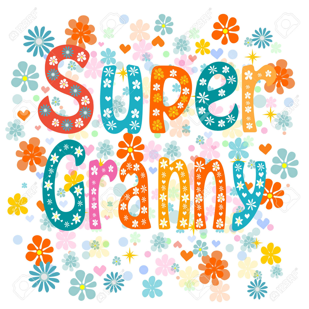 Super granny, cartoon old lady in an apron and a superhero cape, no transparencies. Vector - 49982277 Super granny, cartoon old lady in an apron and a superhero cape, no transparencies. Vector - 49982277