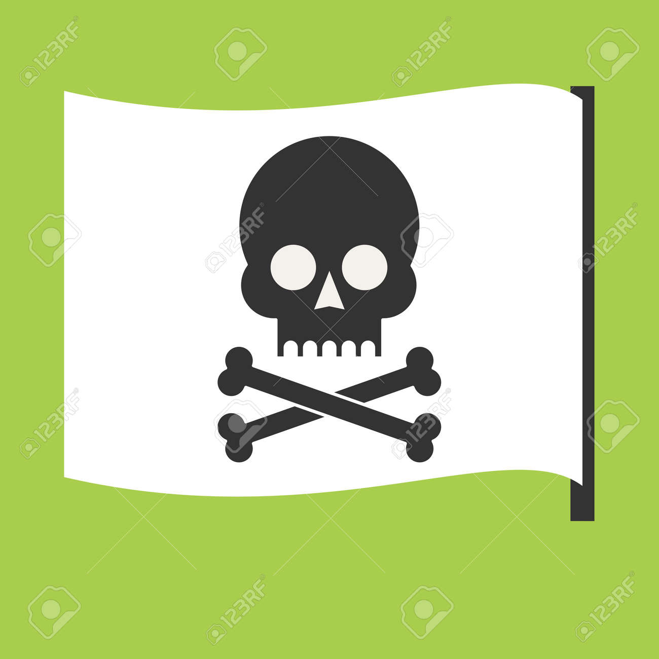 Pirate Vector Flag Jolly Roger Skull And Crossbones Icon Fotos