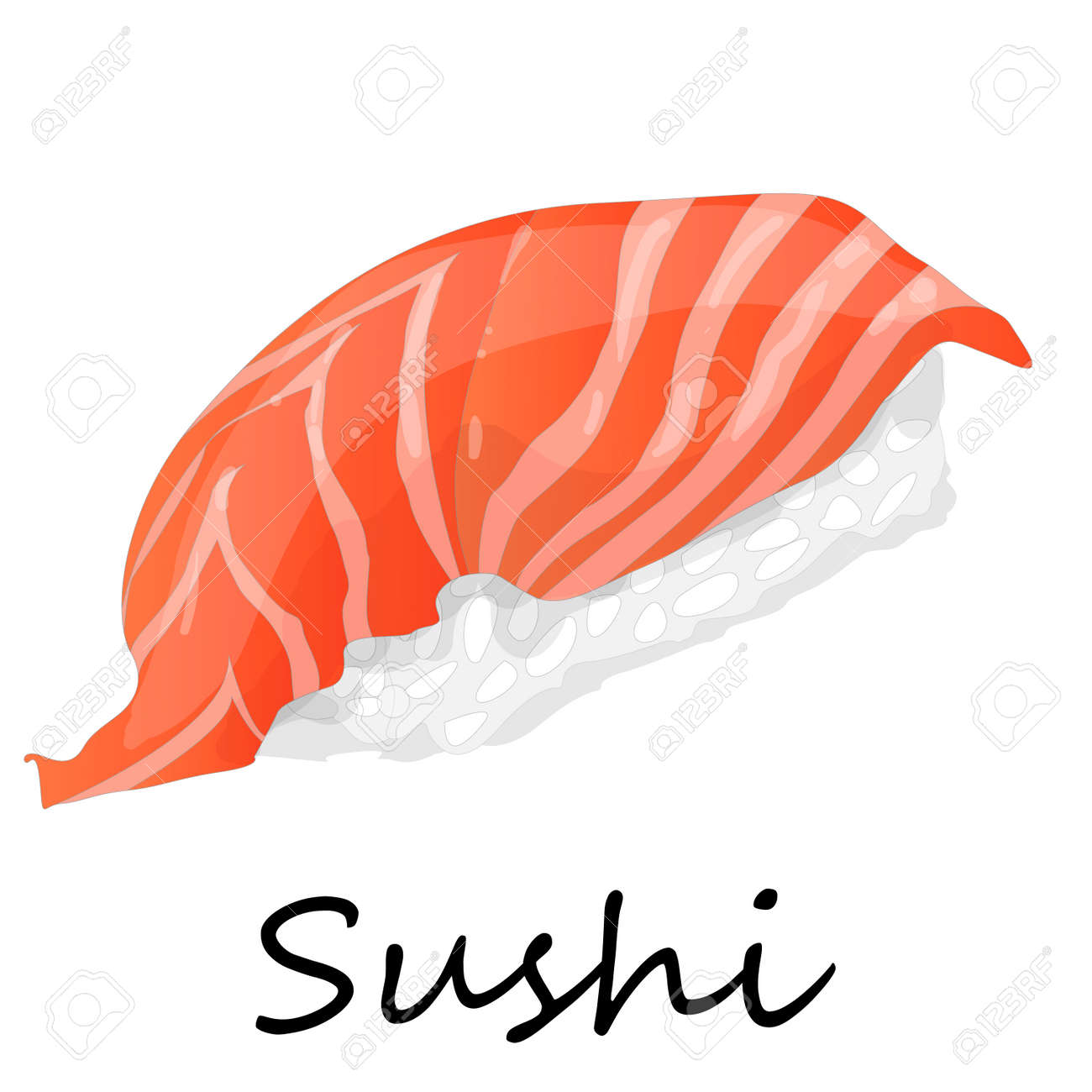 白い背景に立ち寿司イラストが切り離されています のイラスト素材 ベクタ Image 白い背景に立ち寿司イラストが切り離されています のイラスト素材 ベクタ Image