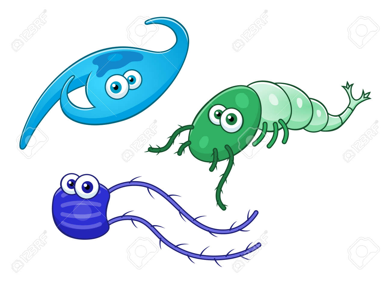 漫画かわいい 3 プランクトン のイラスト素材 ベクタ Image