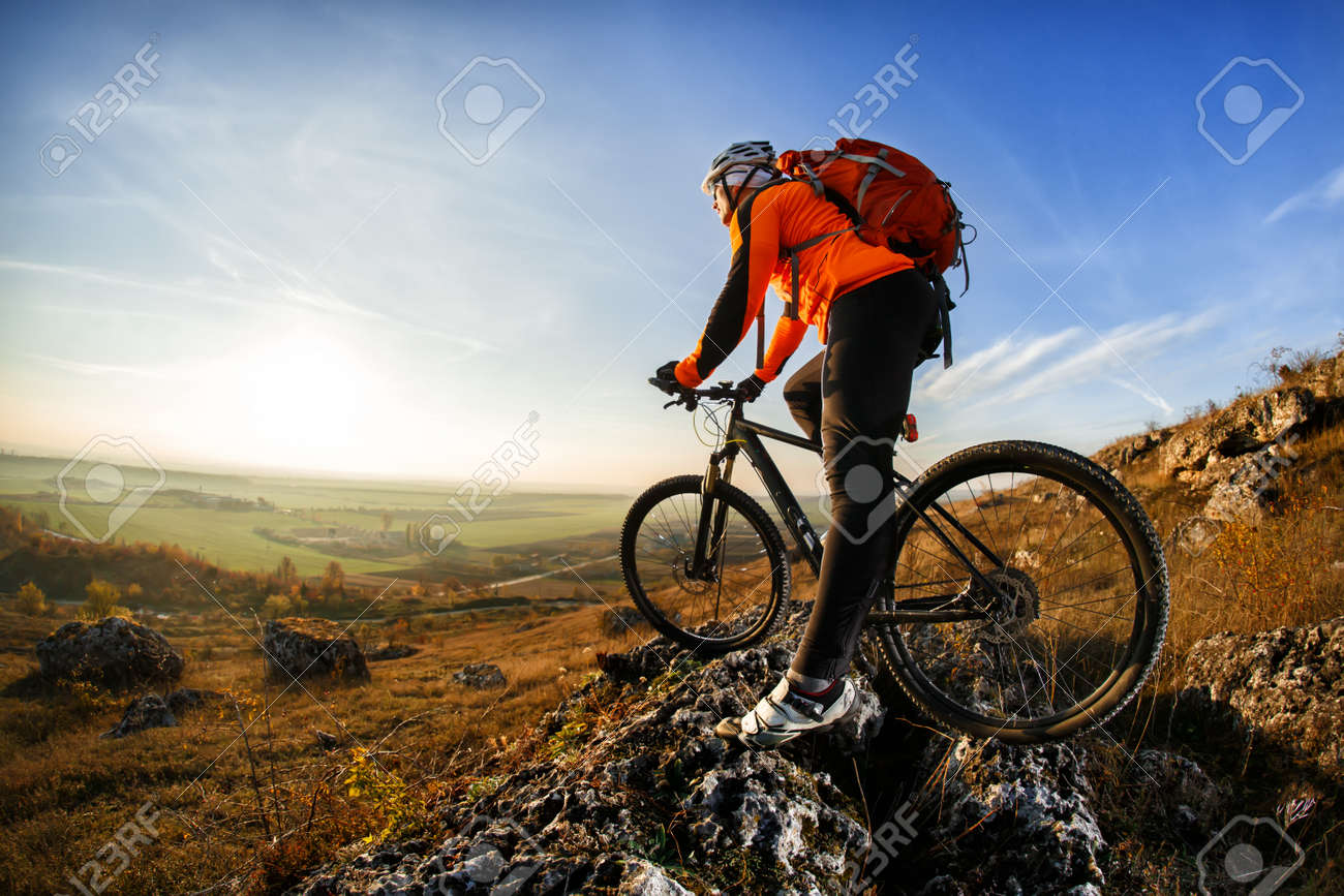 biking with backpack