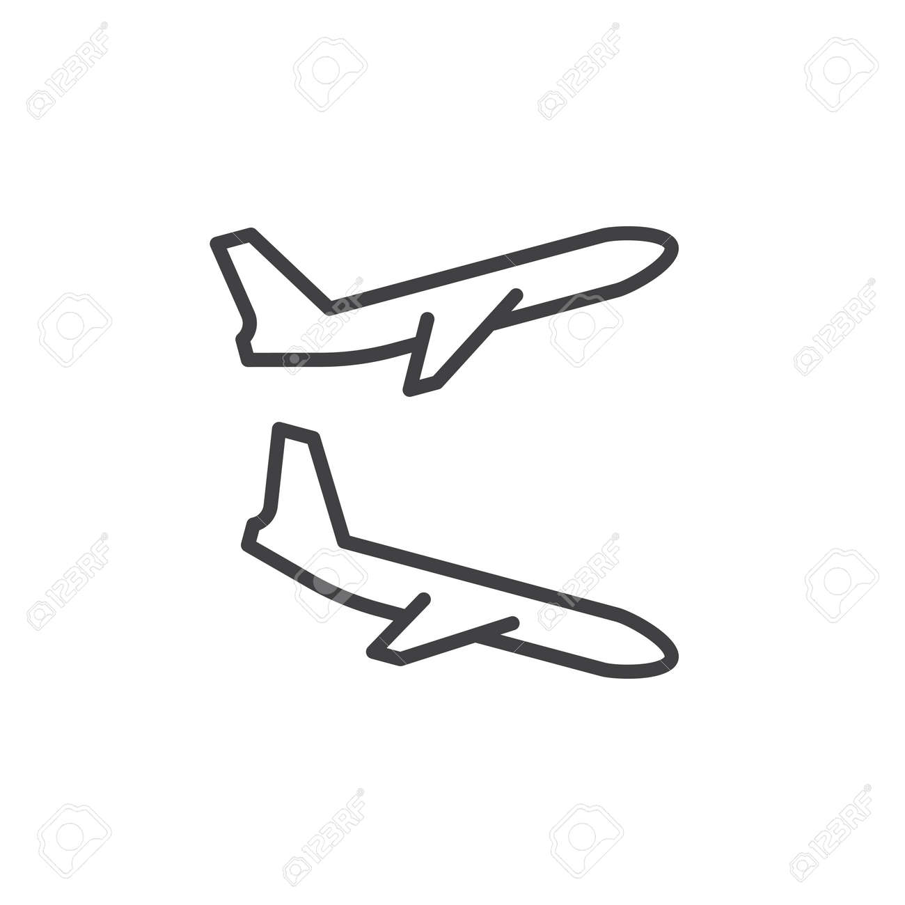 Plane Landing, Takeoff Line Icon, Outline Vector Sign, Linear Pictogram  Isolated On White. Flight Departures, Arrivals Symbol, Logo Illustration  Royalty Free SVG, Cliparts, Vectors, and Stock Illustration. Image 75320590., image size:1300x1300