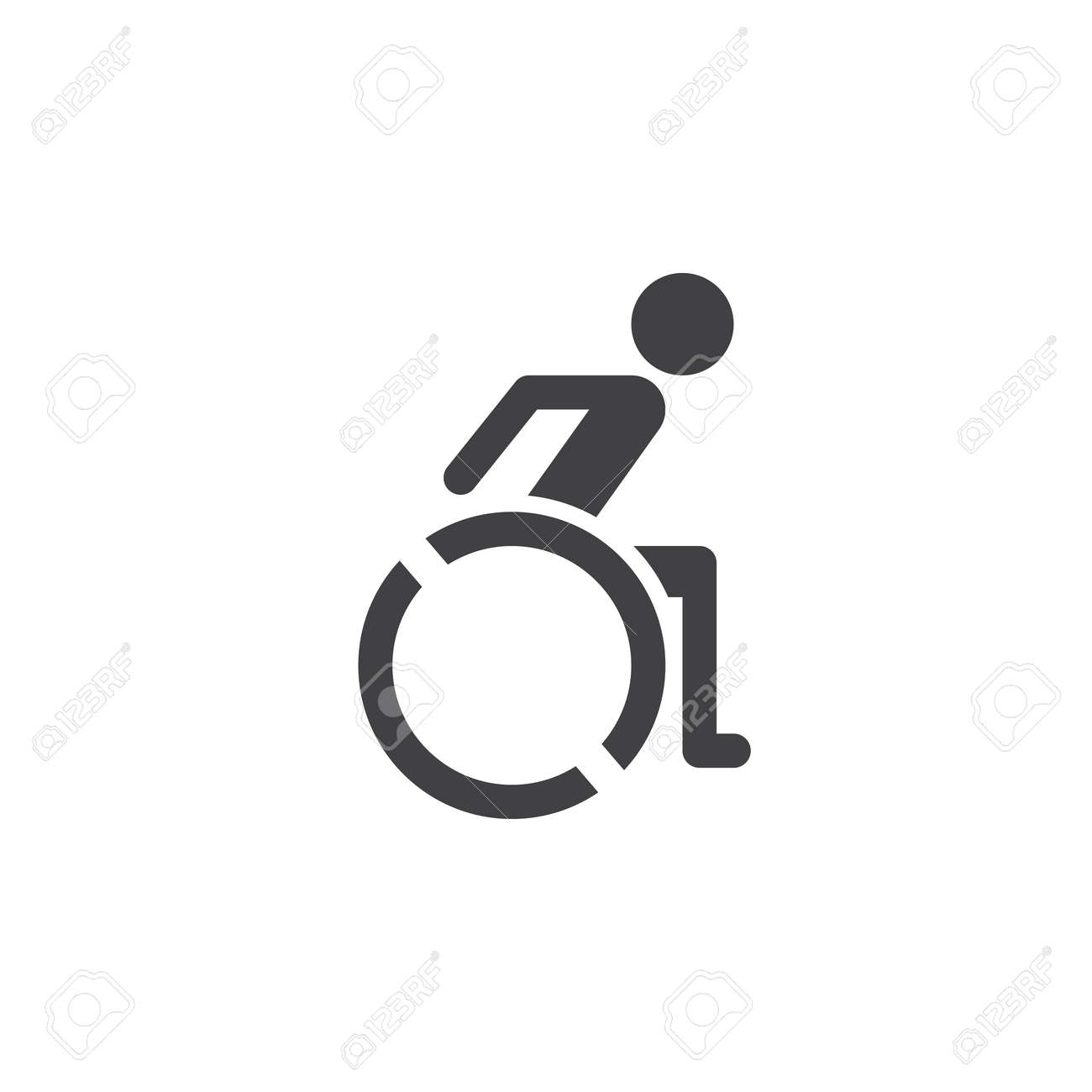 wheelchair icon vector handicap solid logo illustration pictogram