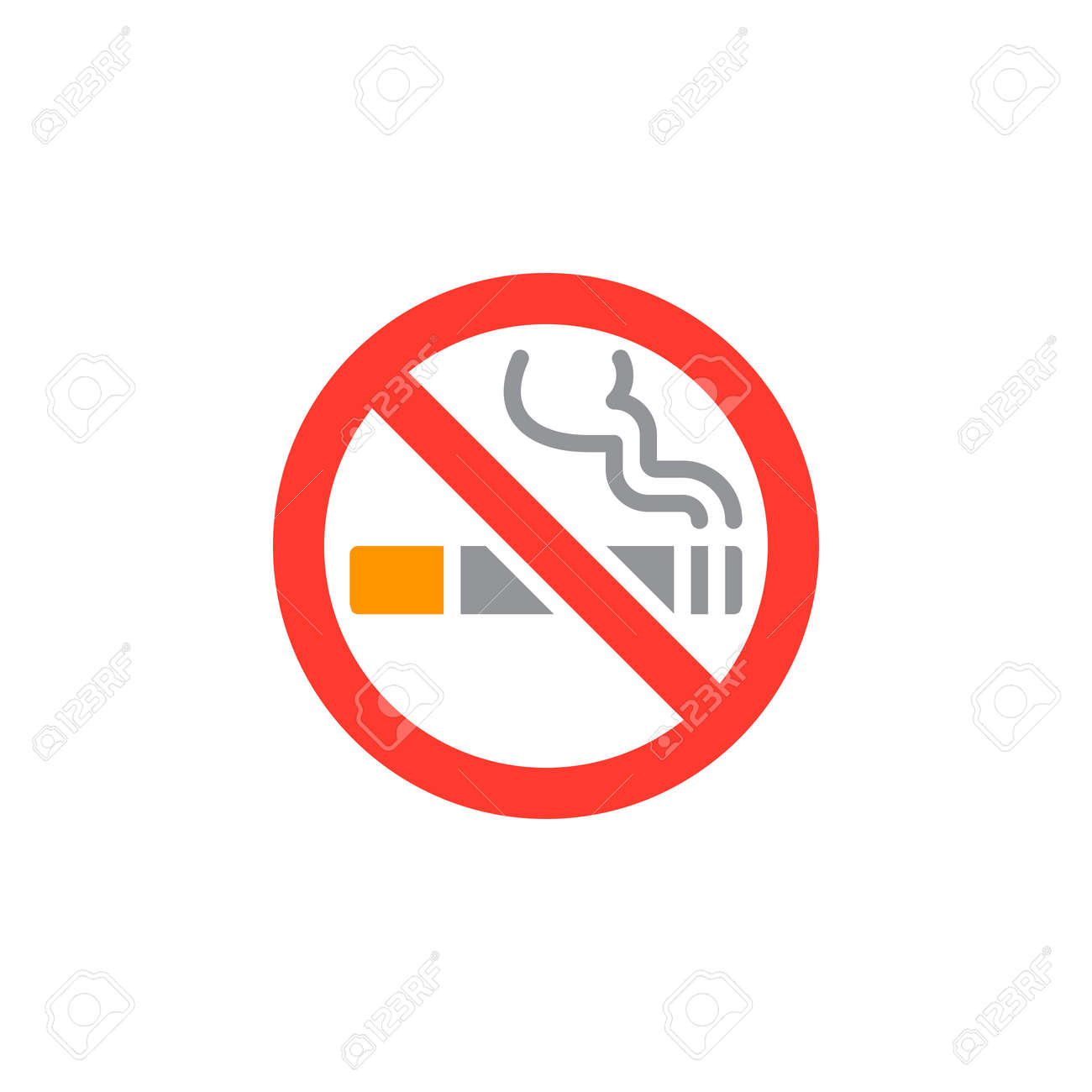 No Smoking Area Icon Vector Filled Flat Sign Solid Colorful Royalty Free Cliparts Vectors And Stock Illustration Image 77419488