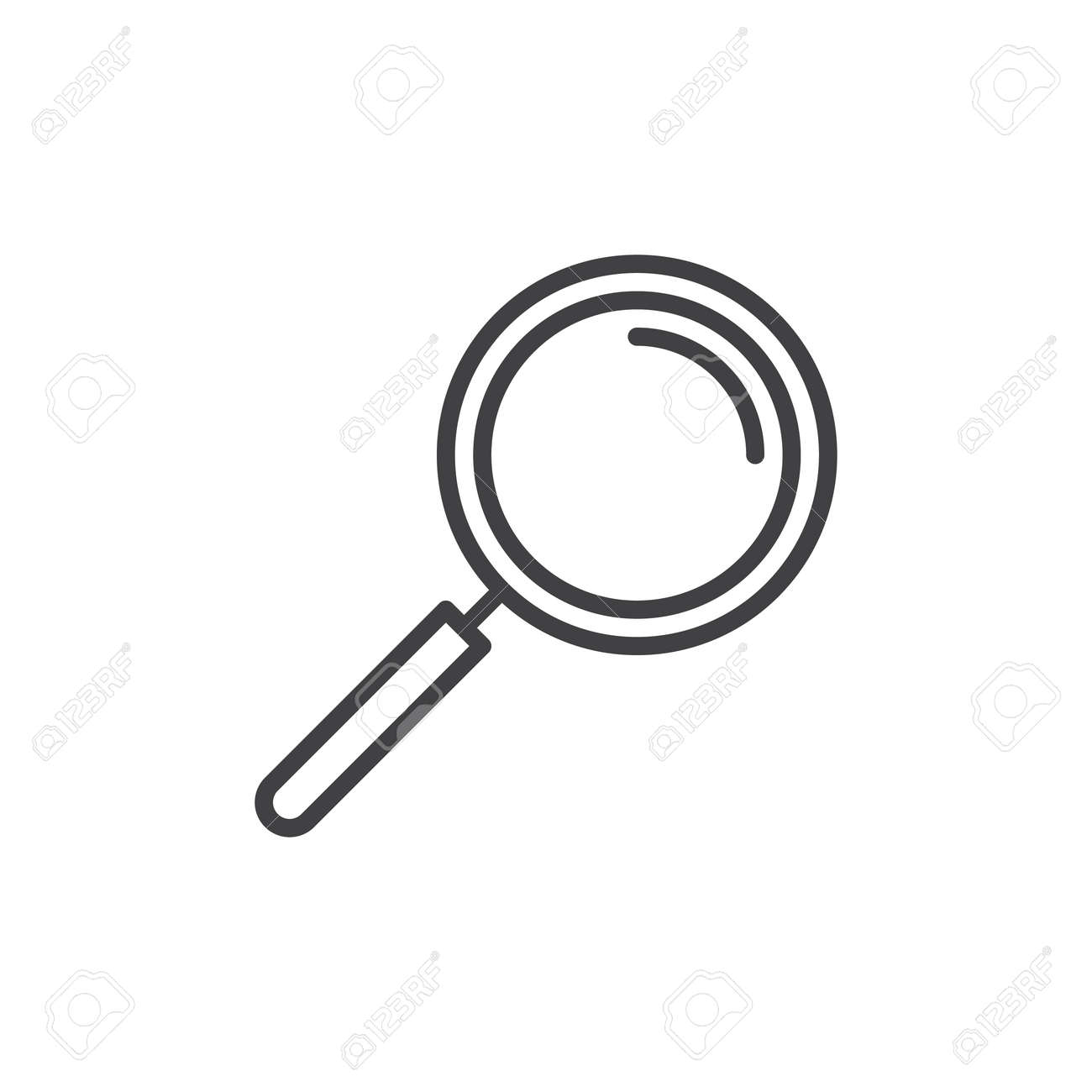 Magnifying Glass Line Icon, Outline Vector Sign, Linear Style Pictogram  Isolated On White. Search Symbol, Logo Illustration. Editable Stroke. Pixel  Perfect Royalty Free SVG, Cliparts, Vectors, and Stock Illustration. Image  80063269., image size:1300x1300