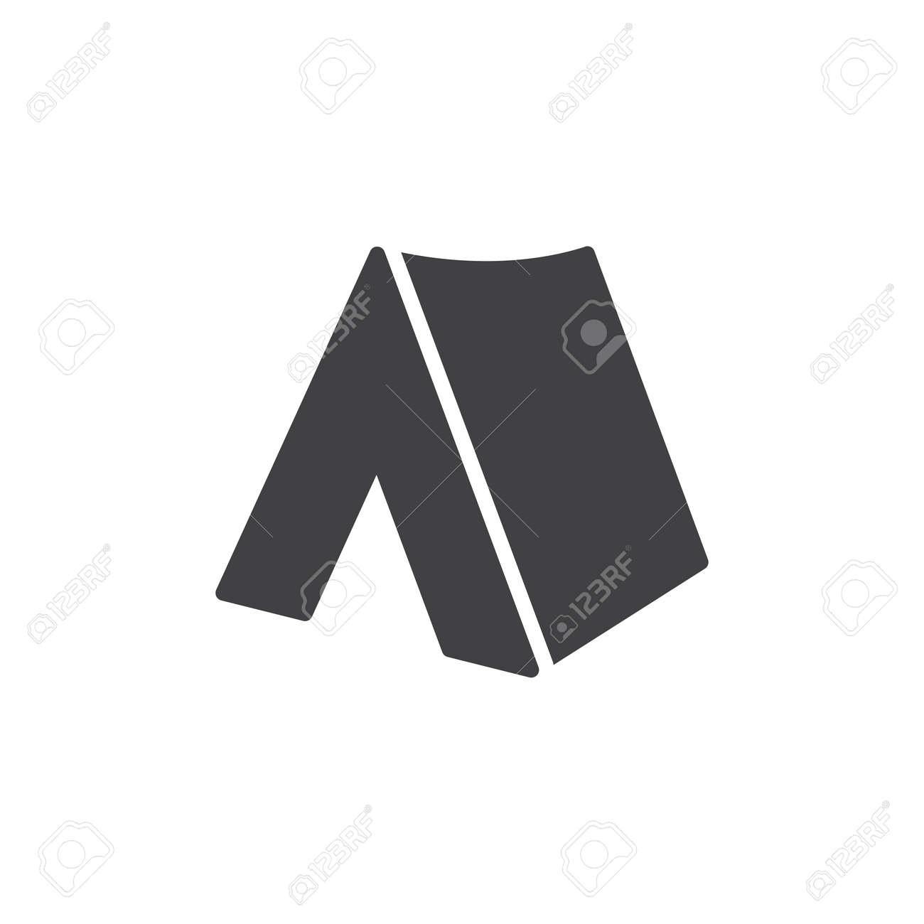 Kampierender Zelthausikonenvektor Gefulltes Flaches Zeichen