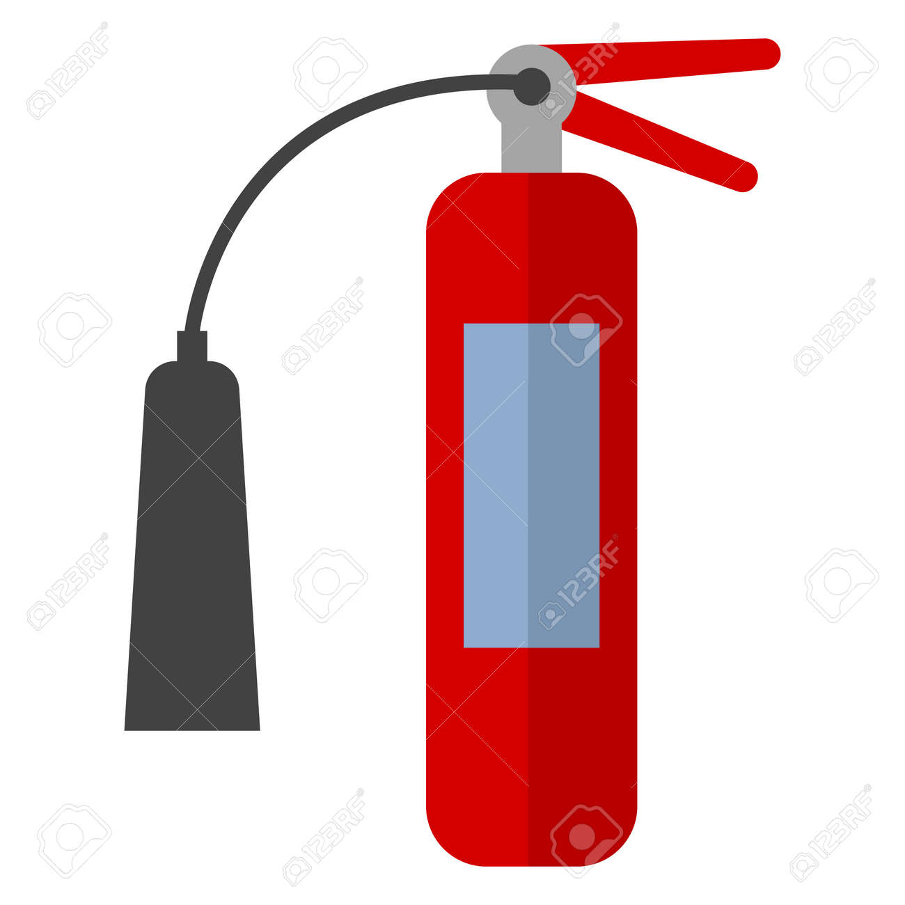 消火器フラット アイコン ベクトル署名 カラフルな絵文字白で隔離 シンボル ロゴの図 フラット スタイルのデザインのイラスト素材 ベクタ Image
