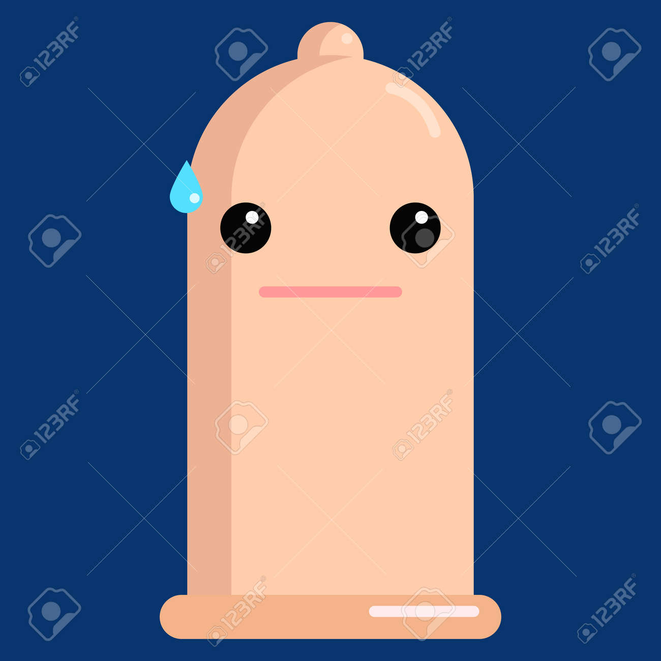 Face With Cold Sweat Condom Emoji Royalty Free Cliparts Vectors And Stock Illustration Image 85362576