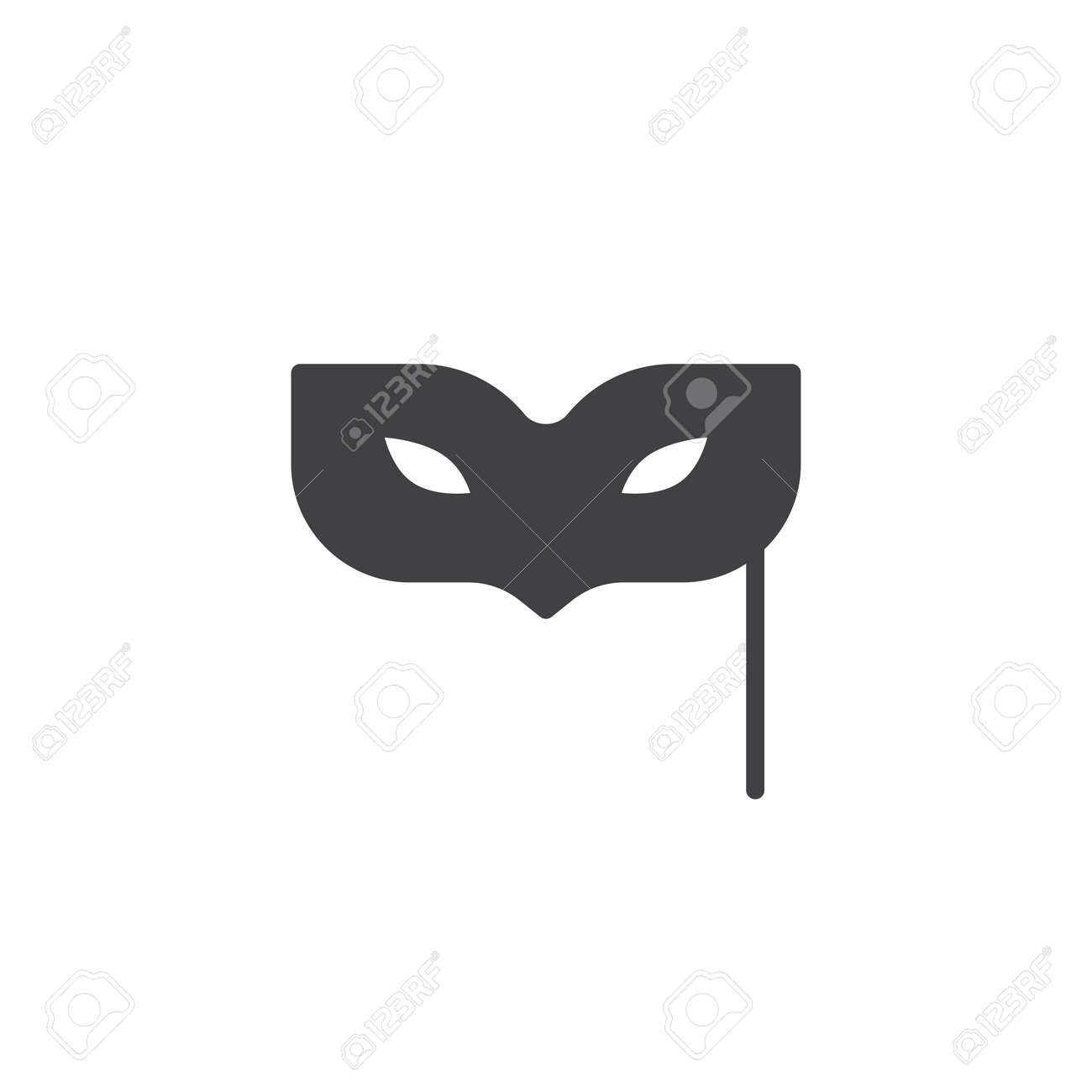 目マスク アイコン ベクトル 塗りつぶされたフラット記号白地分離固体のピクトグラム のイラスト素材 ベクタ Image