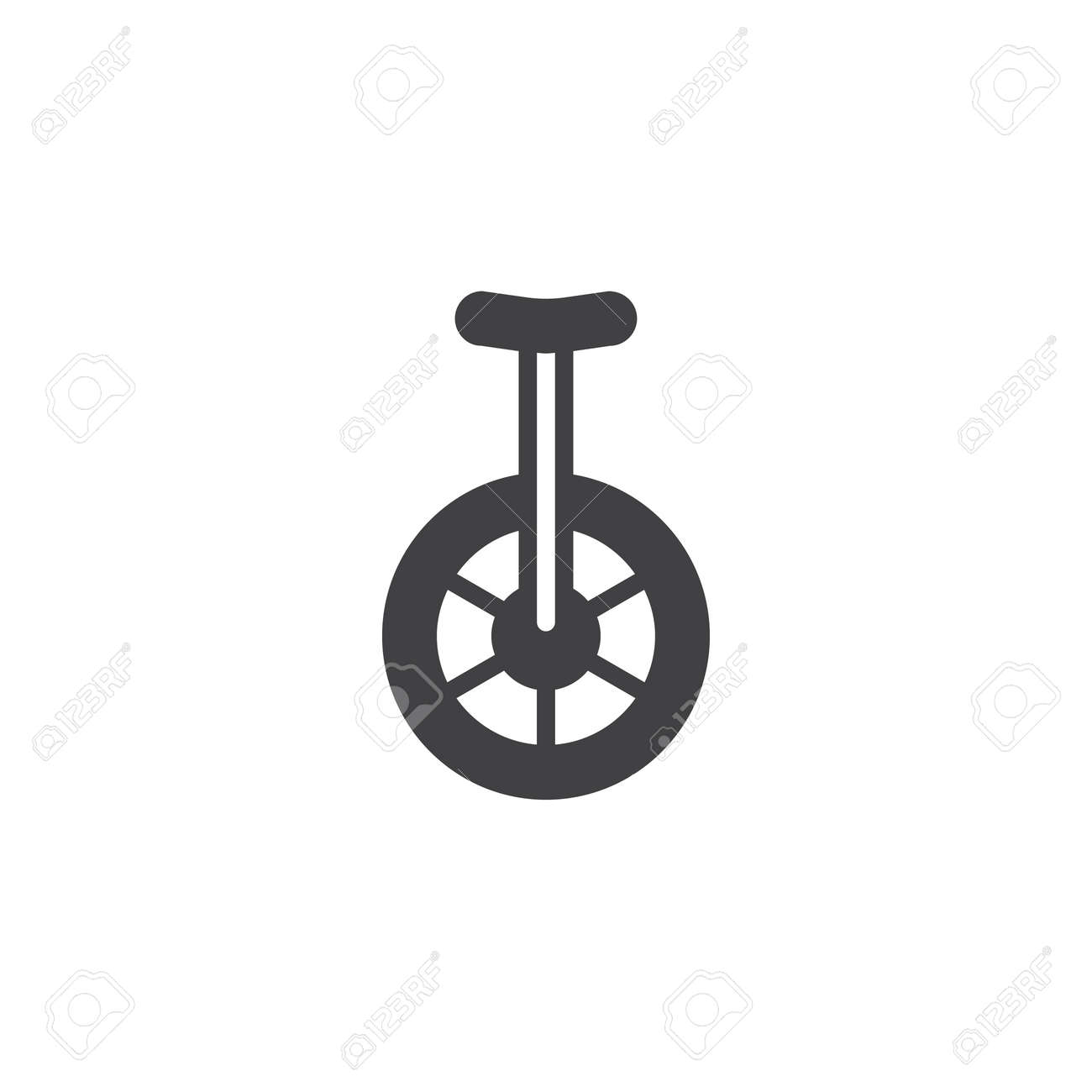 一輪車のアイコン ベクトルはいっぱいフラット記号 白で隔離固体のピクトグラムです シンボル ロゴの図 のイラスト素材 ベクタ Image