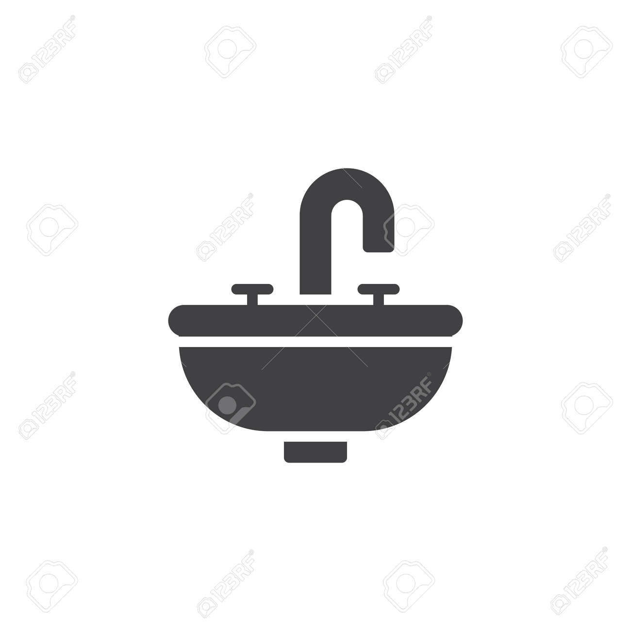 Salle de bains évier unité icône vecteur, rempli de signe plat, pictogramme solide isolé sur blanc. Symbole, illustration de logo. Salle de bains évier unité icône vecteur, rempli de signe plat, pictogramme solide isolé sur blanc. Symbole, illustration de logo.