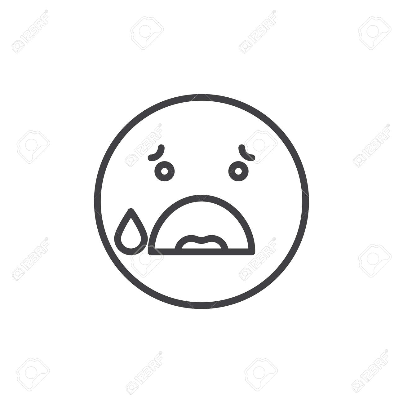 開いた口と冷たい汗の絵文字ラインアイコン アウトラインベクトル記号 白に分離線形スタイルのピクトグラムと顔 絵文字スマイリーのシンボル ロゴイラスト 編集可能ストローク のイラスト素材 ベクタ Image 開いた口と冷たい汗の絵文字ラインアイコン アウトラインベクトル記号 白に分離線形スタイルのピクトグラムと顔 絵文字スマイリーのシンボル ロゴイラスト 編集可能ストローク のイラスト素材 ベクタ Image