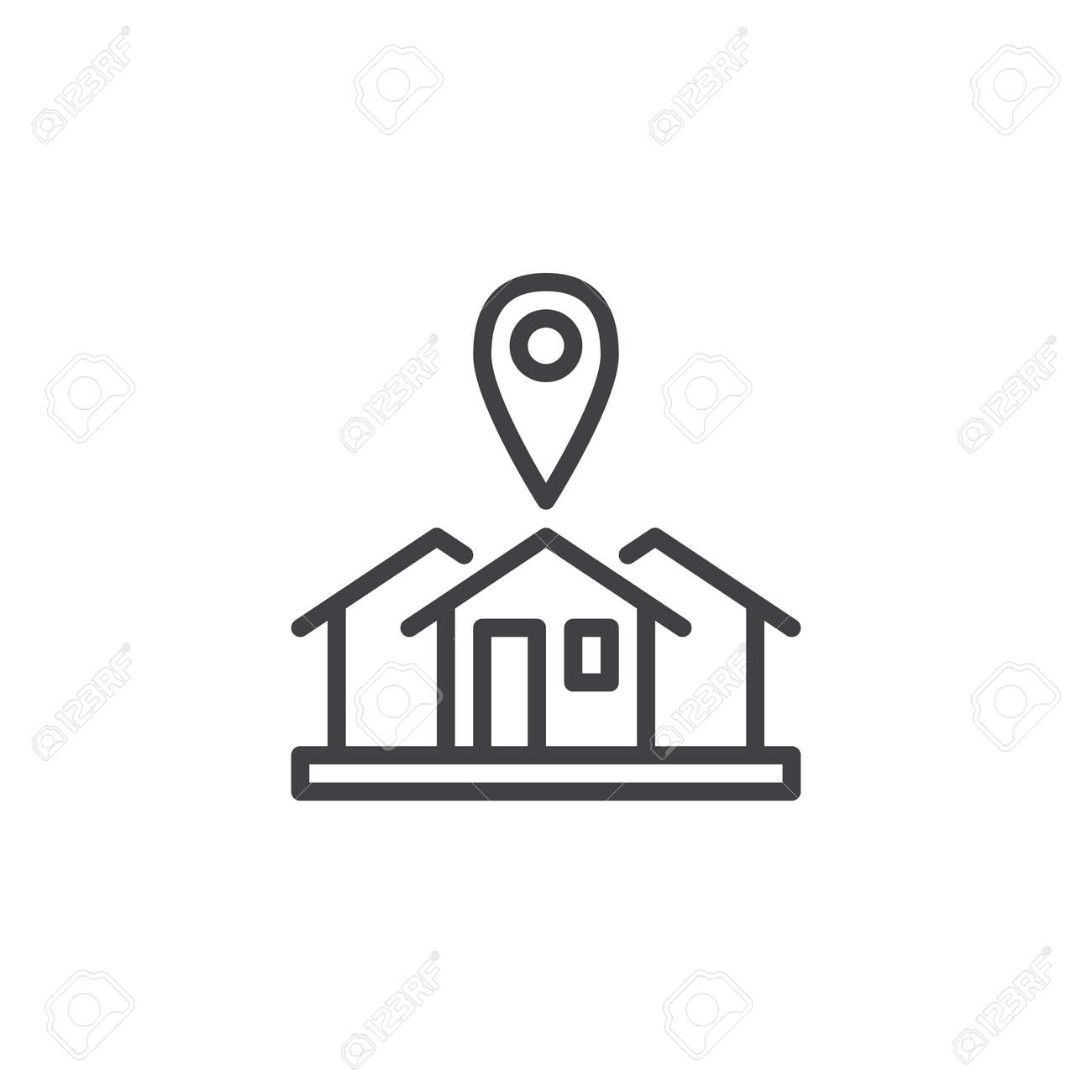 house location line icon outline vector sign linear style pictogram royalty free cliparts vectors and stock illustration image 89042729 house location line icon outline vector sign linear style pictogram