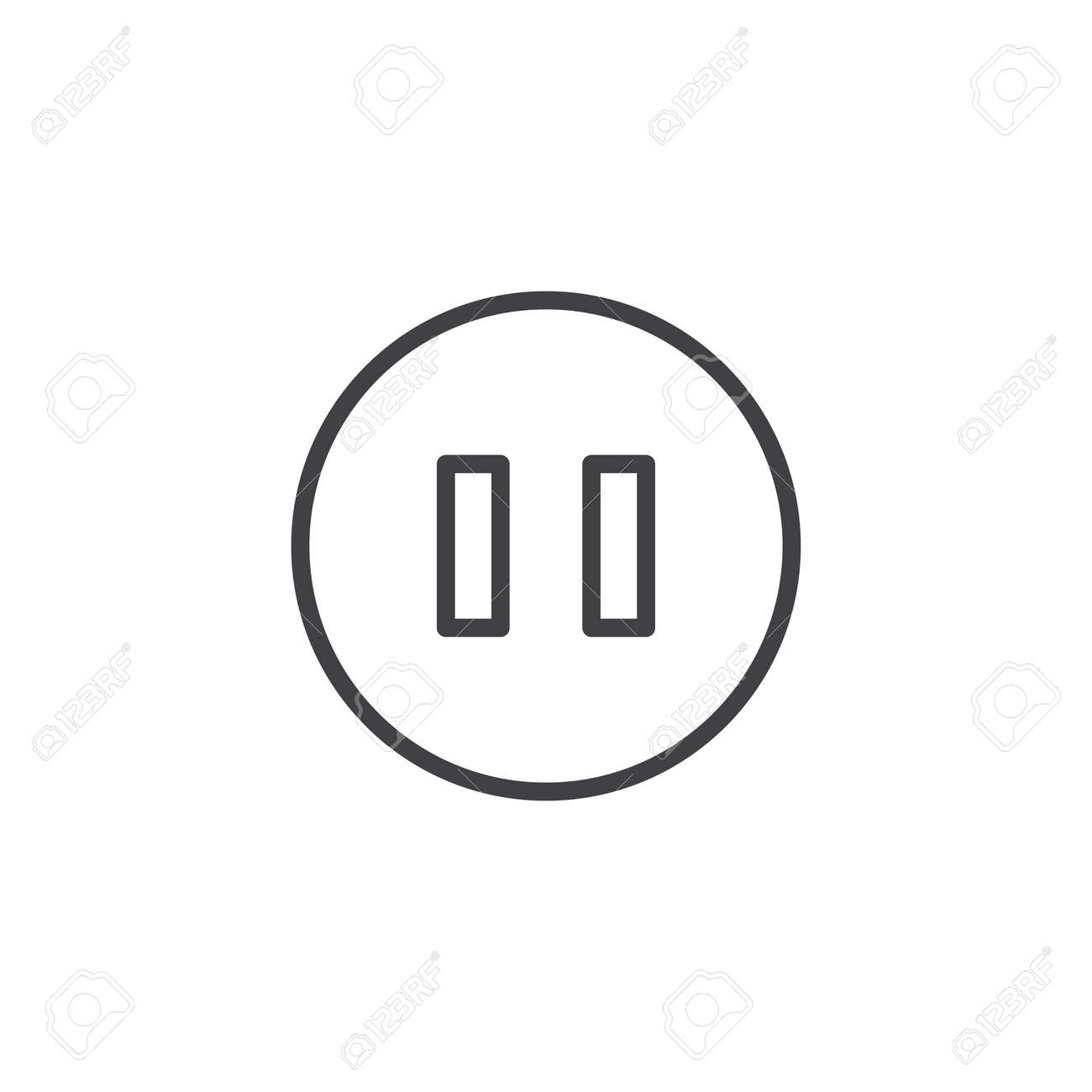 bouton de pause en pictogramme de style lineaire isole sur blanc symbole illustration de logo trait modifiable clip art libres de droits vecteurs et illustration image 93798036 bouton de pause en pictogramme de style lineaire isole sur blanc symbole illustration de logo trait modifiable