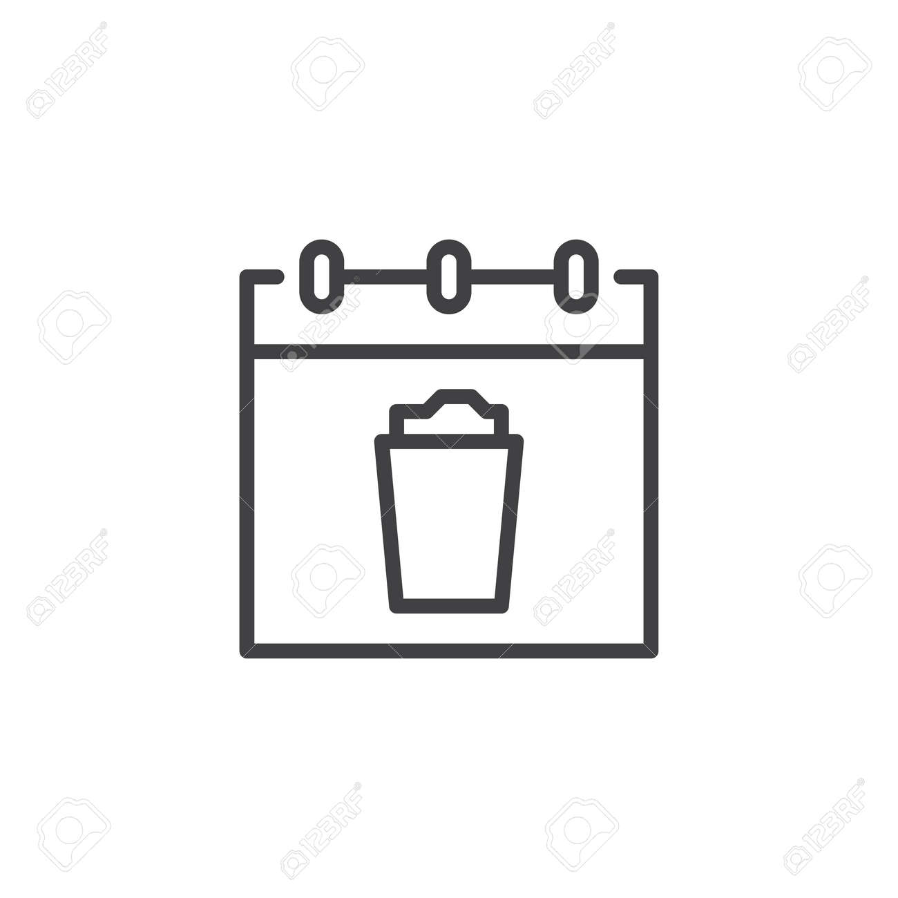 saint patrick s day calendar outline icon linear style sign