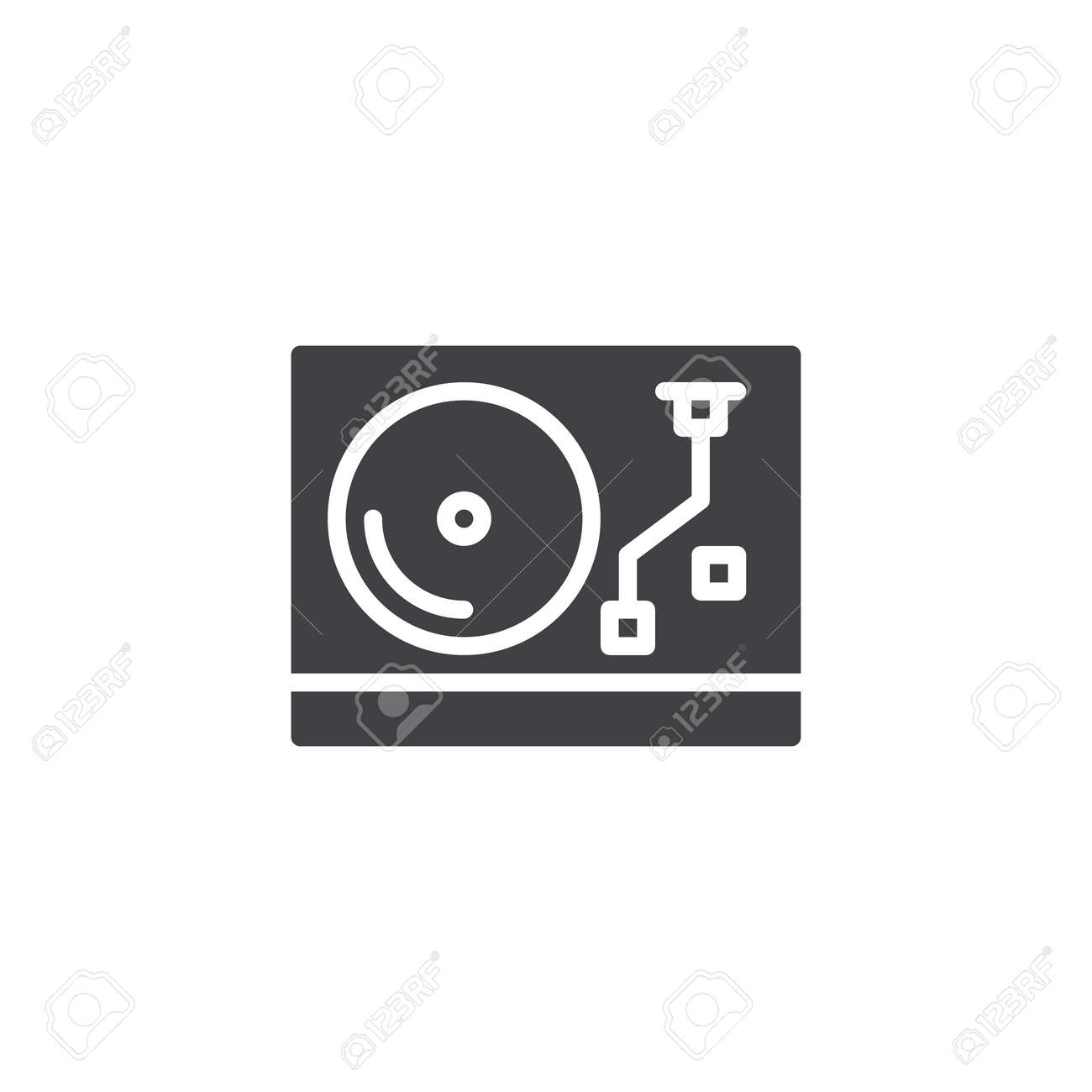 Turntable vector icon. filled flat sign for mobile concept and.. Turntable vector icon. filled flat sign for mobile concept and..