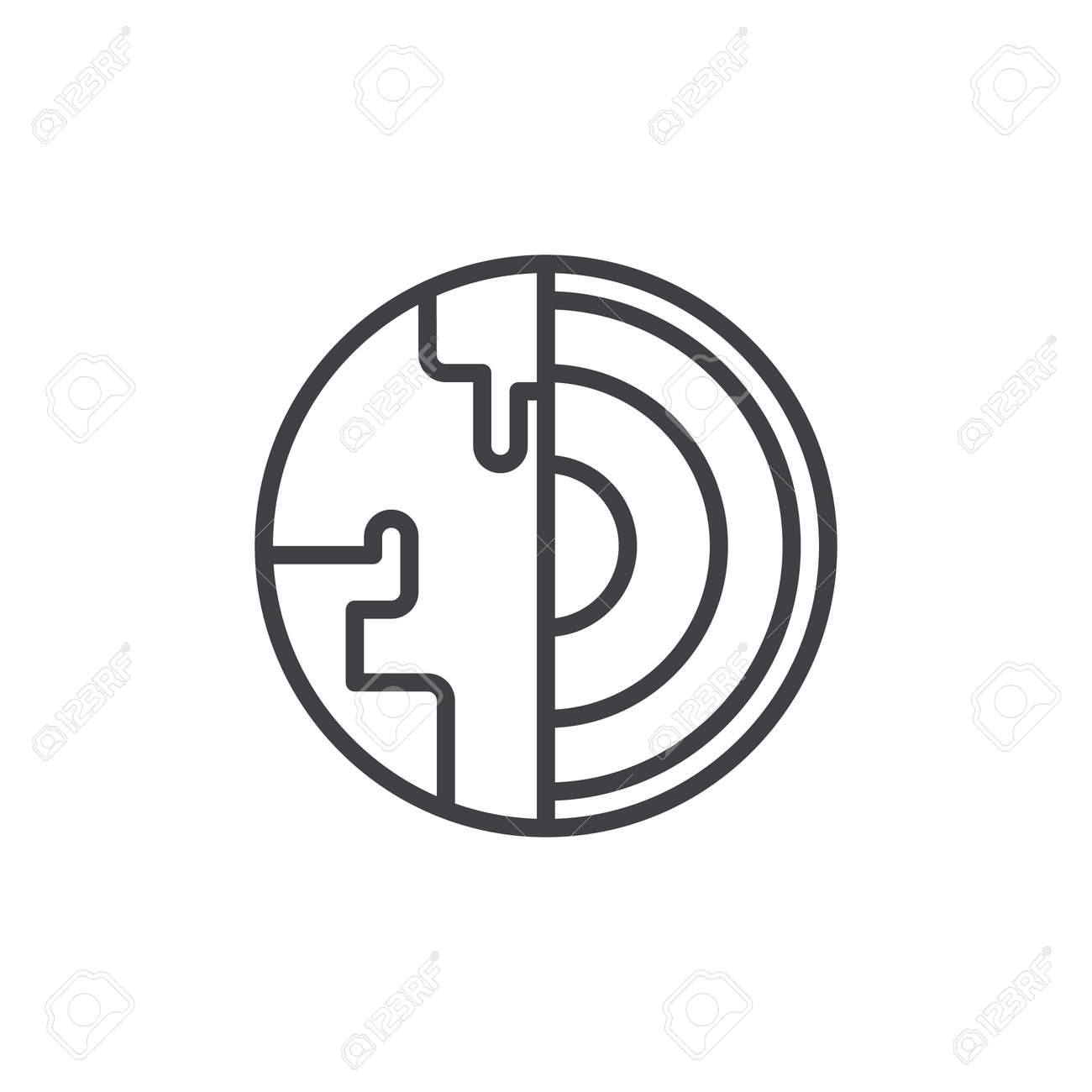 Earth Science Outline Icon Linear Style Sign For Mobile Concept