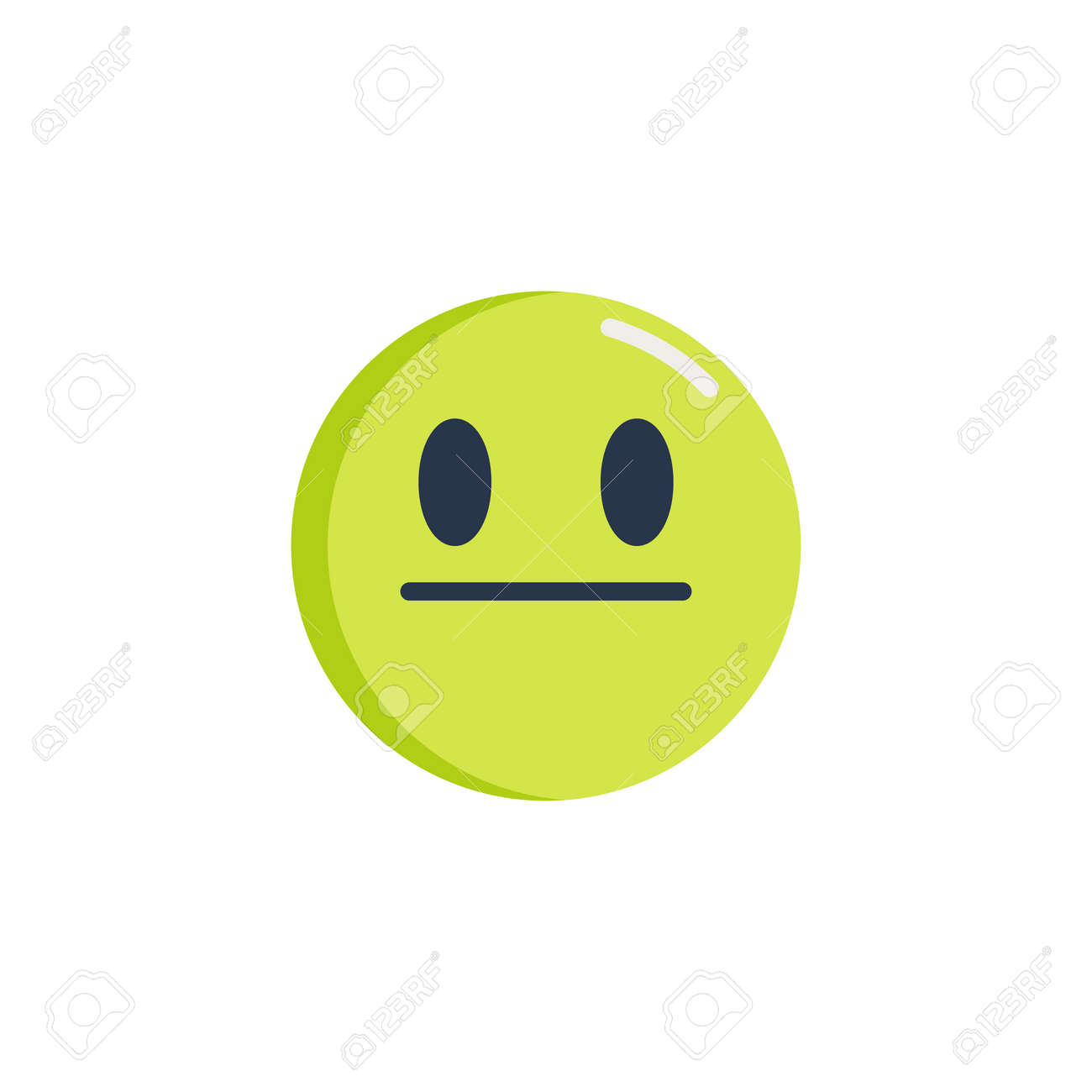 Straight Face Emoticon Flat Icon, Neutral Face Emoji Vector Sign, Colorful  Pictogram Isolated On White. Symbol, Logo Illustration. Flat Style Design  Royalty Free SVG, Cliparts, Vectors, and Stock Illustration. Image  123810146., image size:1300x1300